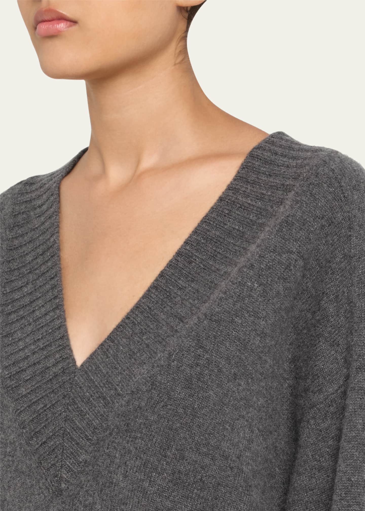 Loulou Studio Sage V-Neck Cashmere Oversized Sweater Image 5 of 5
