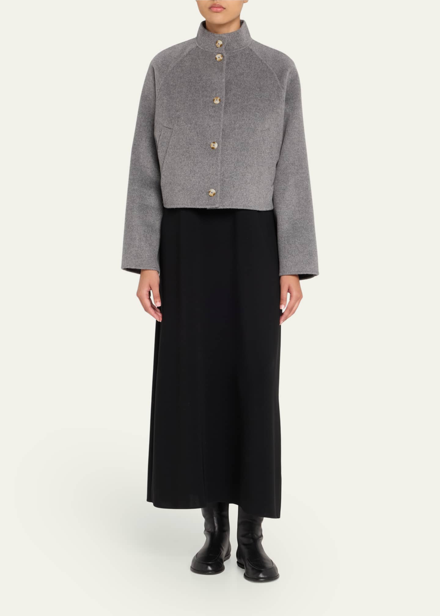 Nyma Wool-Cashmere Crop Jacket