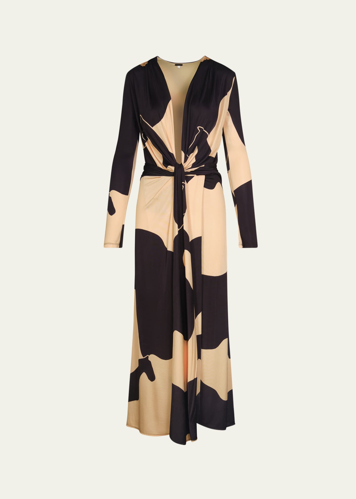 Johanna Ortiz Oasis Plunging Long-Sleeve Ankle Dress Image 1 of 2