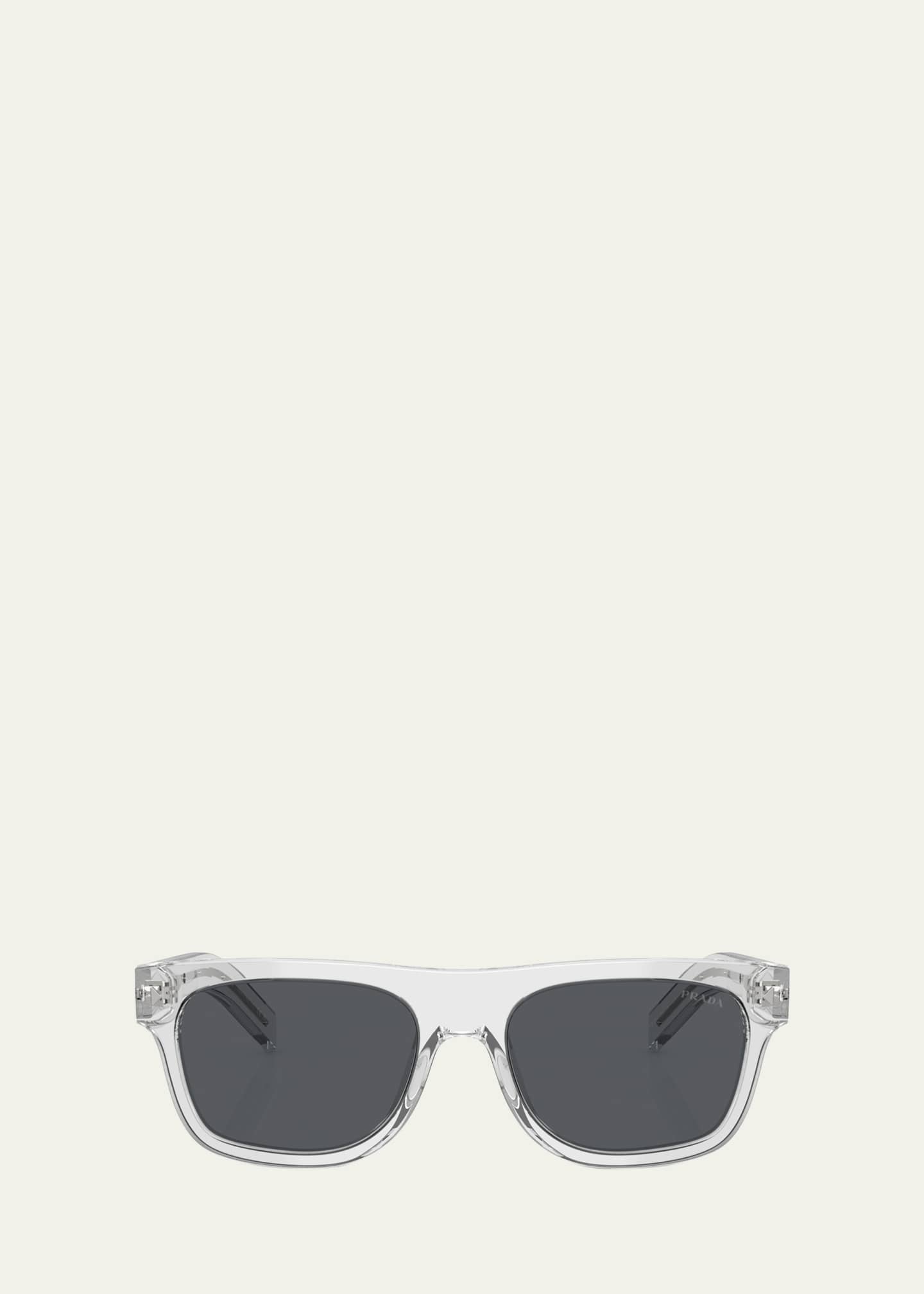 Prada Men's 0PR B12SF Metal and Plastic Square Sunglasses Image 1 of 3
