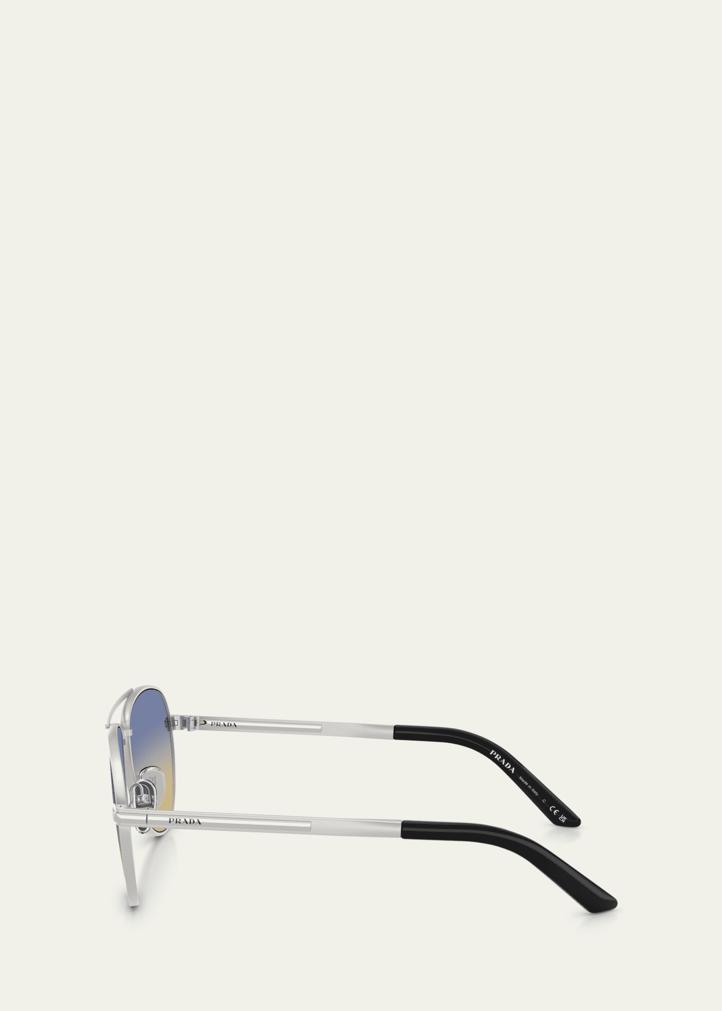 Prada Men's 0PR A54S Acetate and Plastic Aviator Sunglasses Image 3 of 3