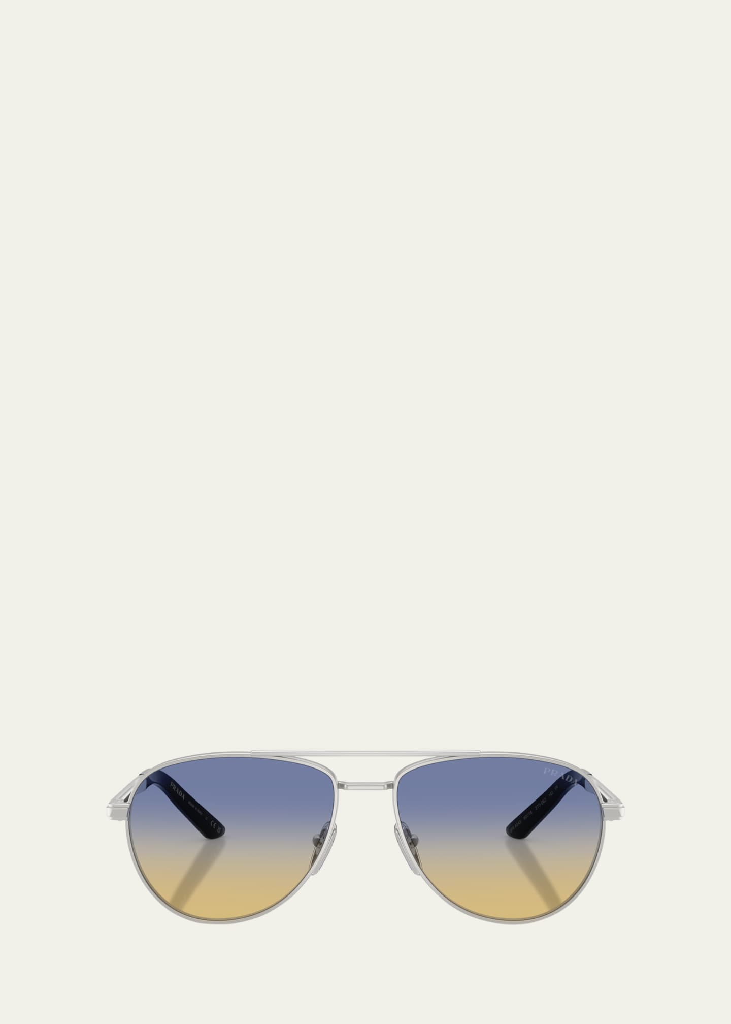 Prada Men's 0PR A54S Acetate and Plastic Aviator Sunglasses Image 1 of 3