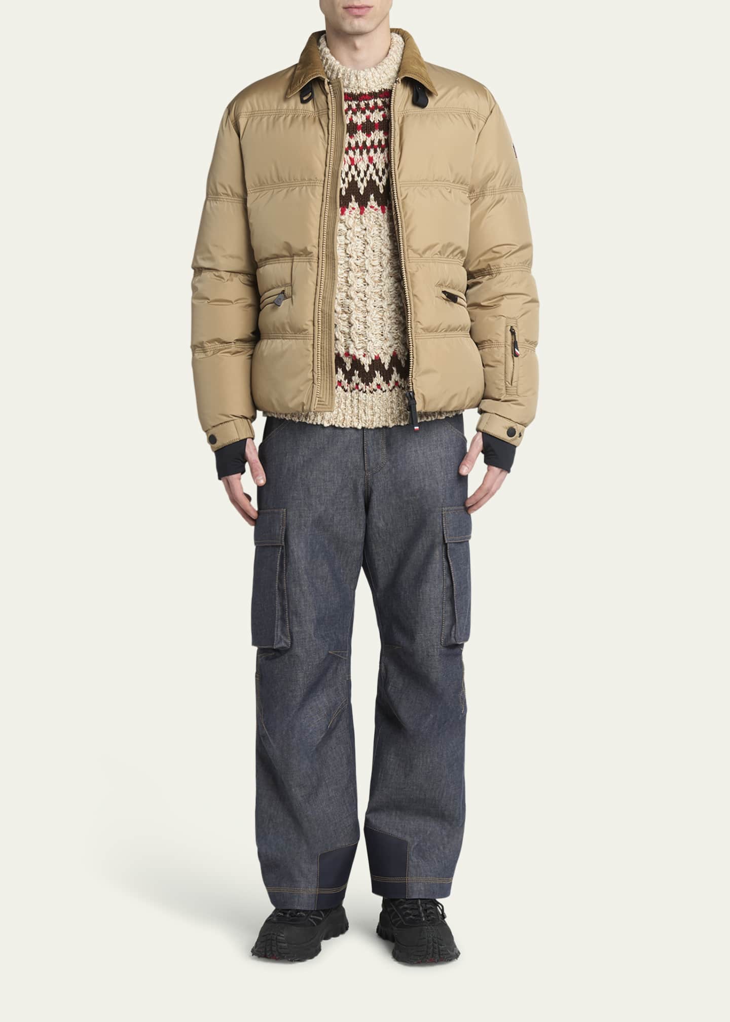 Moncler Grenoble Men's Fair Isle Wool Sweater - Bergdorf Goodman