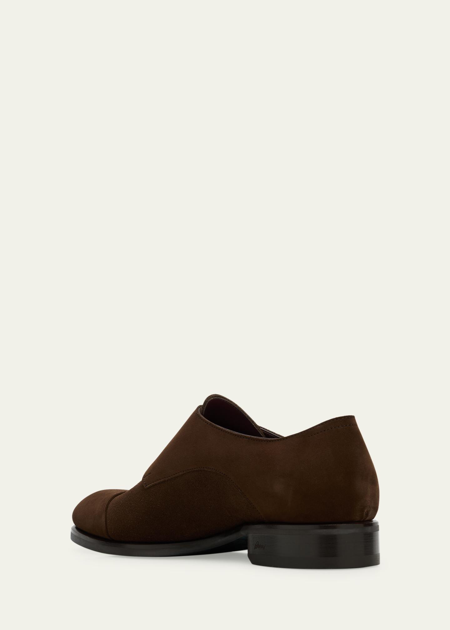 Mercanti Fiorentini Men 9 M Brown Suede Double Monk Strap Cap Toe Shoes Italy Mercanti Fiorentini Strap Oxfords for Men | Mercari main image 2