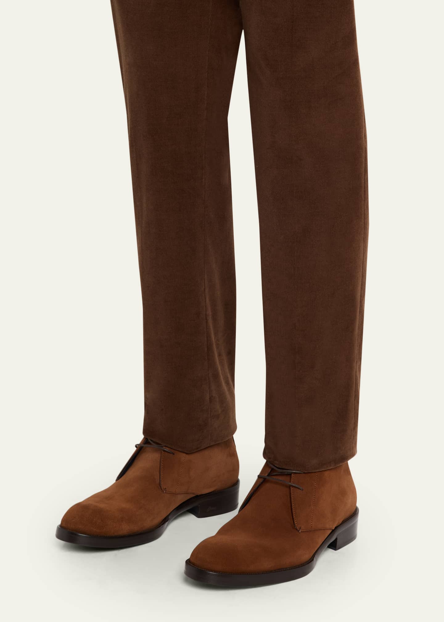 Brioni Men's Milano Suede Rubber-Sole Chukka Boots Image 2 of 6