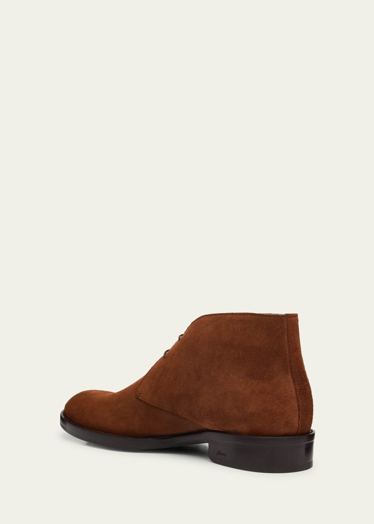 Brioni Men's Milano Suede Rubber-Sole Chukka Boots Image 4 of 6
