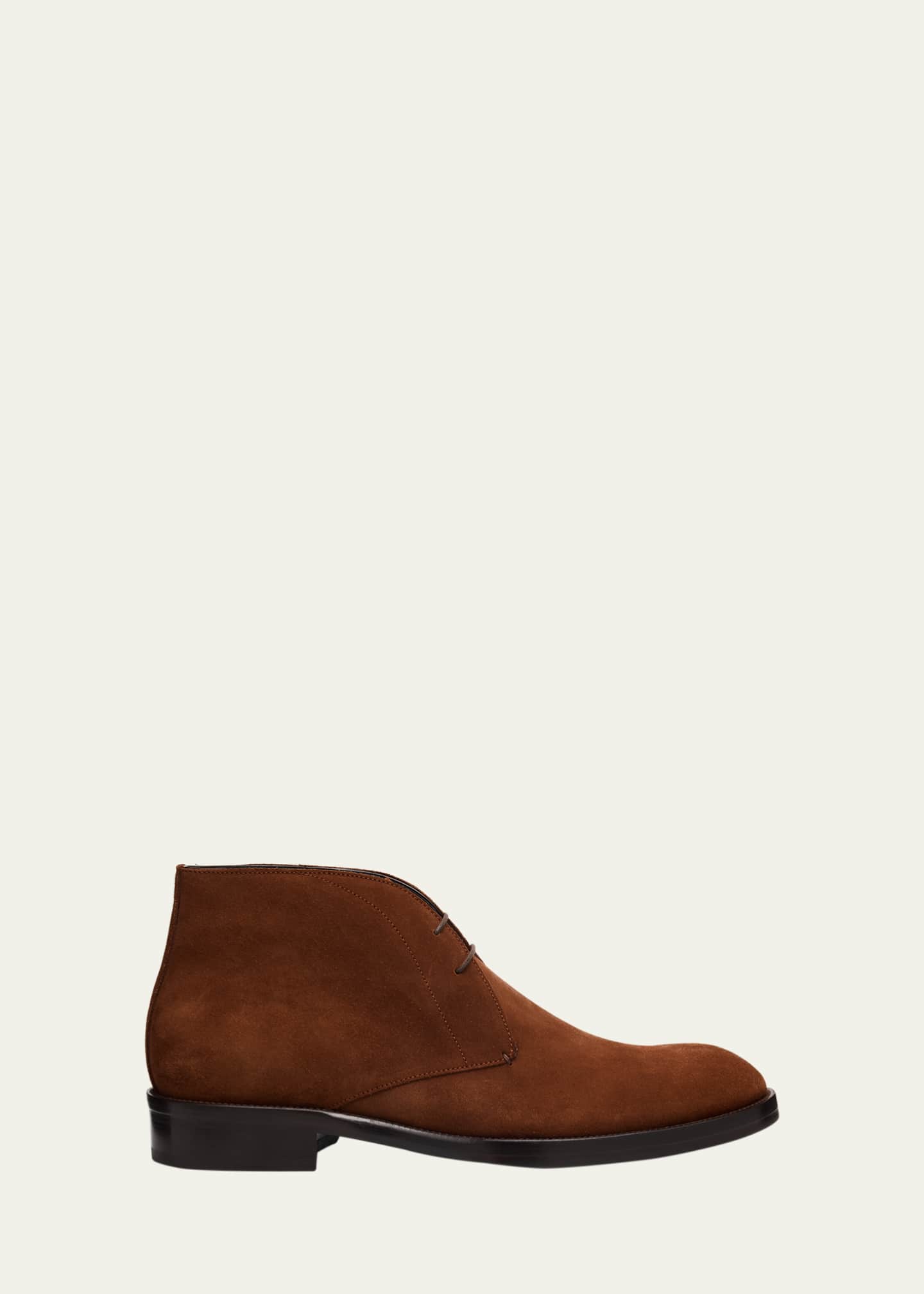 Brioni Men's Milano Suede Rubber-Sole Chukka Boots Image 1 of 6