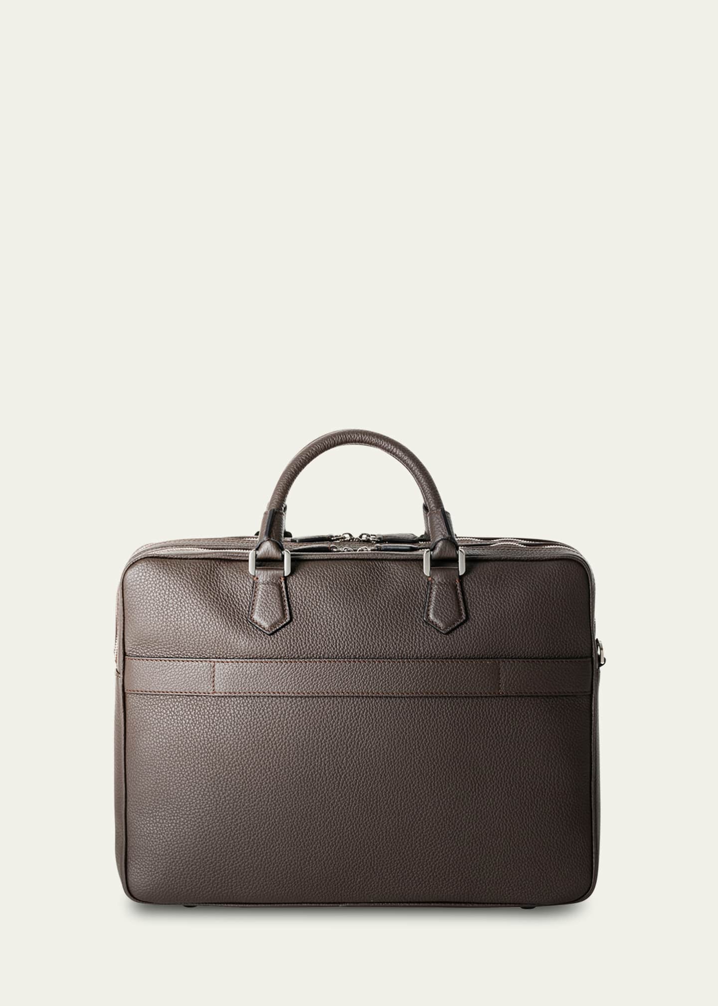 Serapian Men's Cachemire Leather Briefcase Image 2 of 3