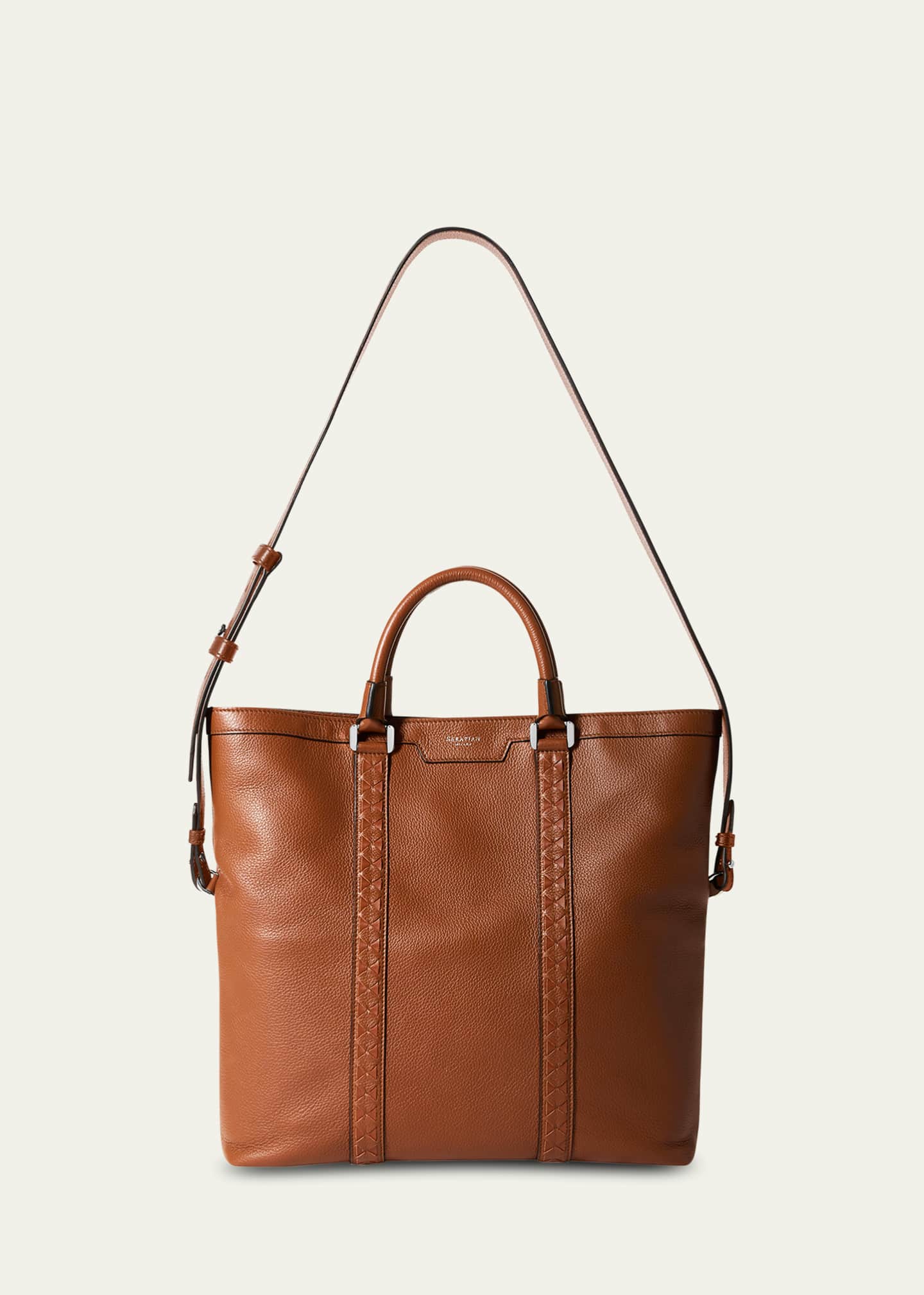Serapian Men's Cachemire Mosaico Foldable Tote Bag Image 2 of 3