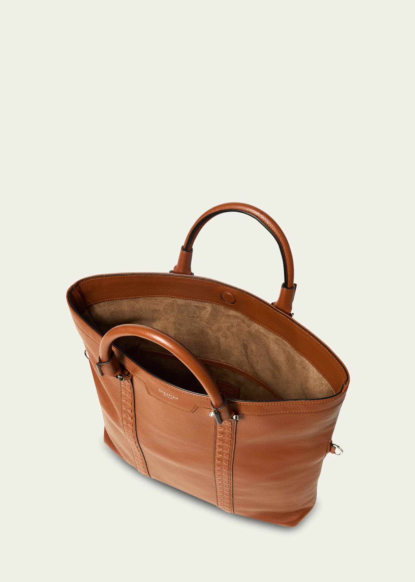 Serapian Men's Cachemire Mosaico Foldable Tote Bag Image 3 of 3