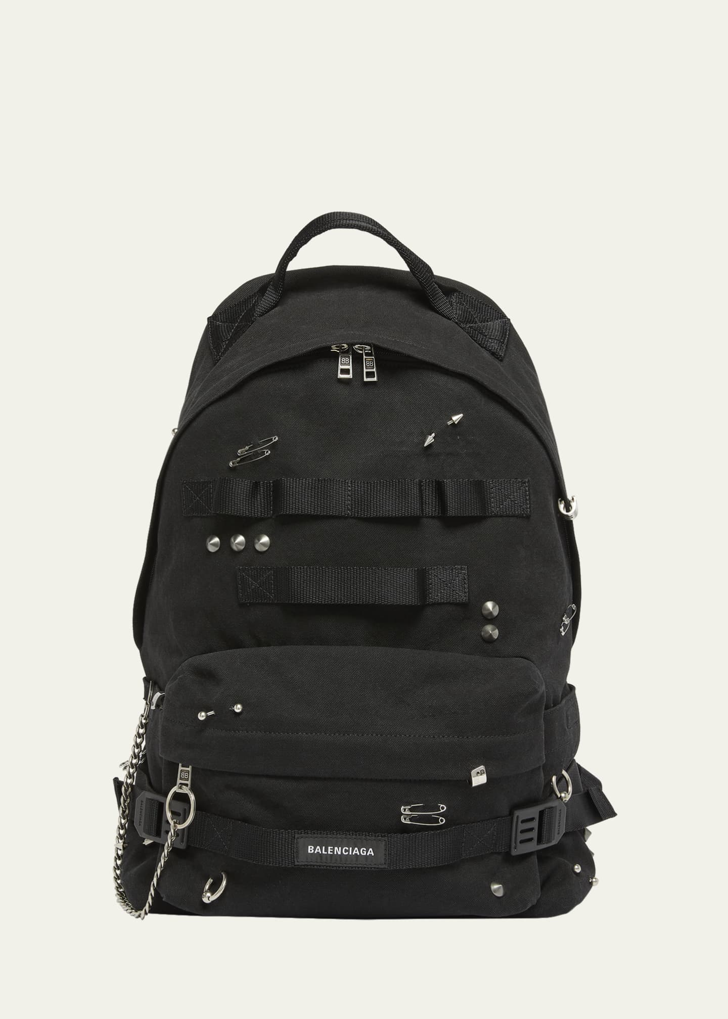 Balenciaga Men's Army Pierced Canvas Backpack - Bergdorf Goodman