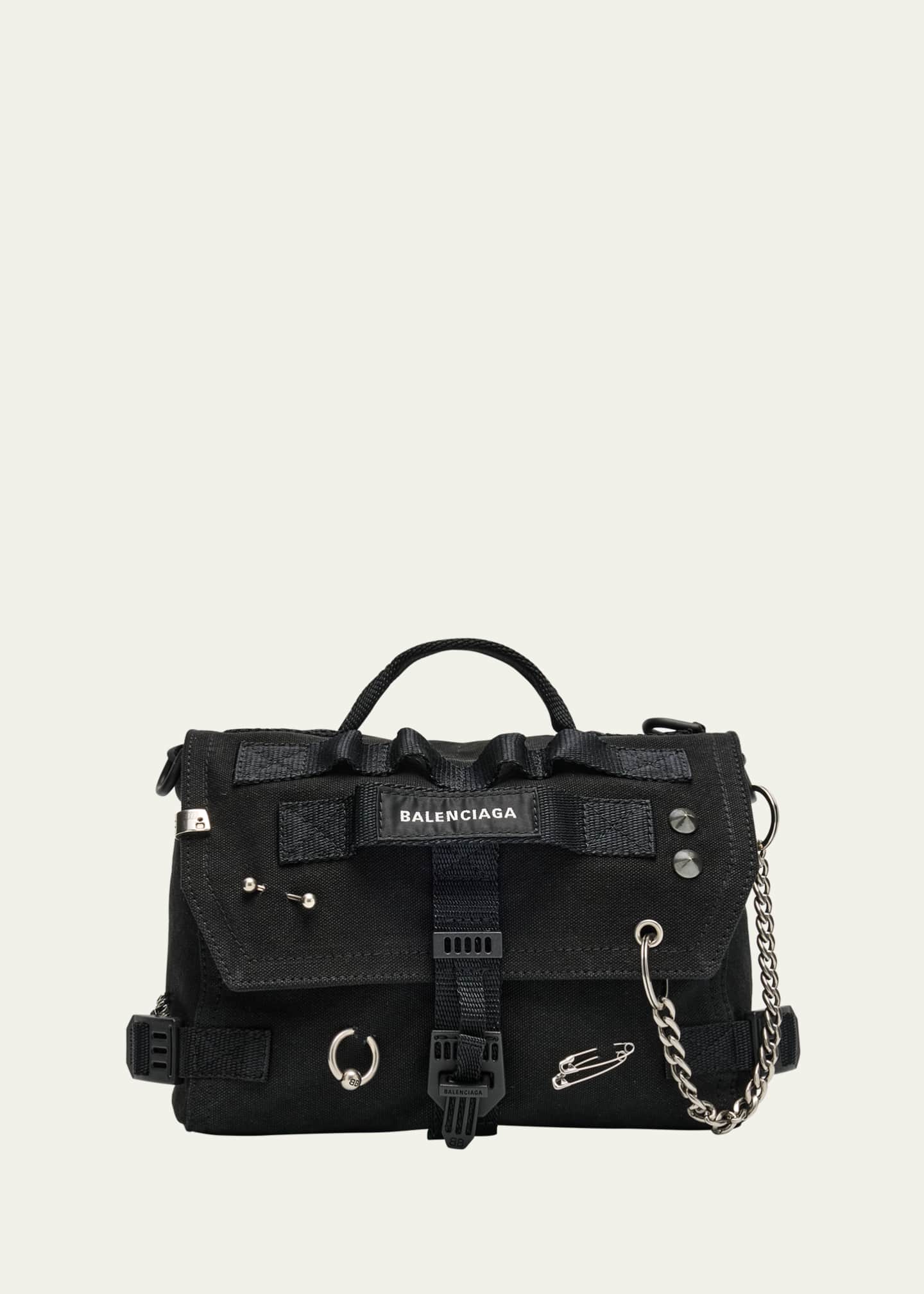 美品BALENCIAGA ARMY MESSENGER バッグ BLACK Men's Army Messenger Bag Small in Black | Balenciaga US