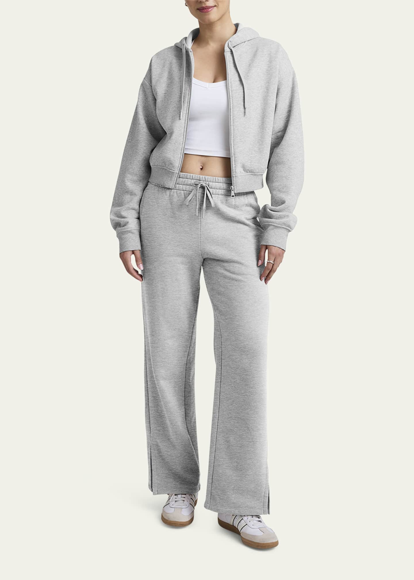 Beyond Yoga LuxeFleece Fresh Zip-Up Cropped Hoodie Image 2 of 5