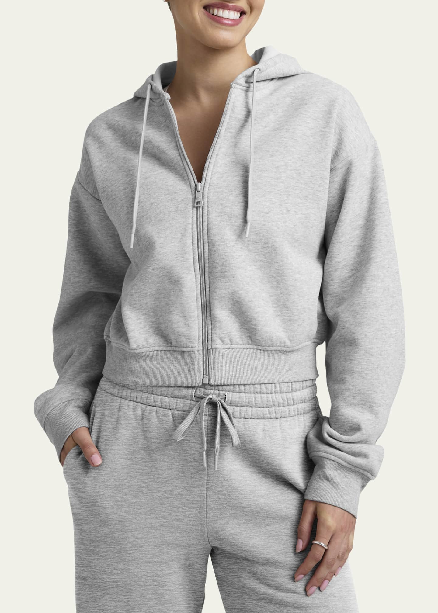 Beyond Yoga LuxeFleece Fresh Zip-Up Cropped Hoodie Image 4 of 5