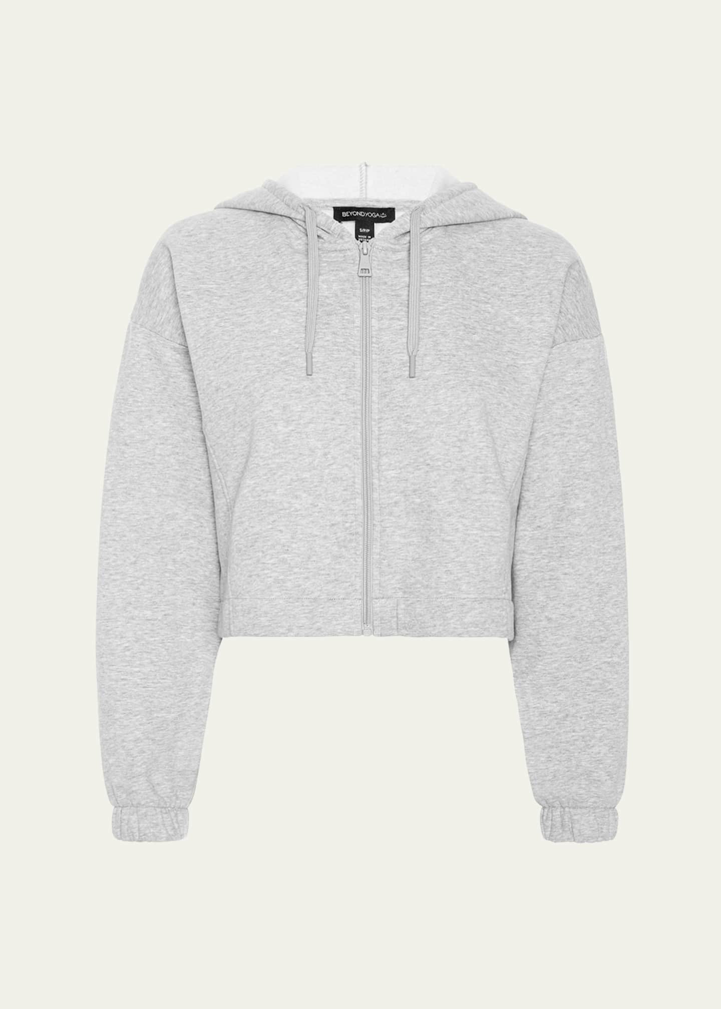 Beyond Yoga LuxeFleece Fresh Zip-Up Cropped Hoodie Image 1 of 5