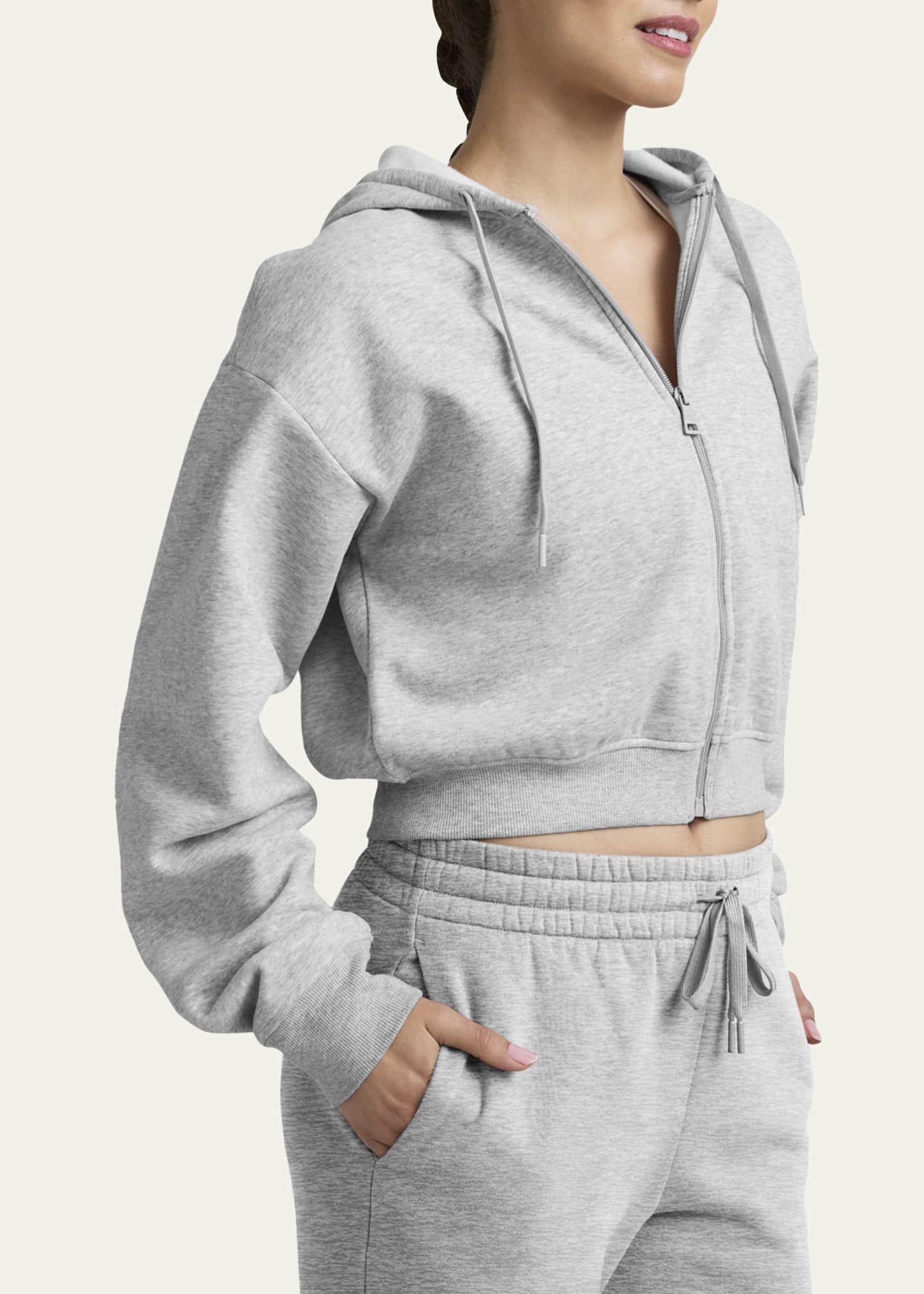 Beyond Yoga LuxeFleece Fresh Zip-Up Cropped Hoodie Image 5 of 5