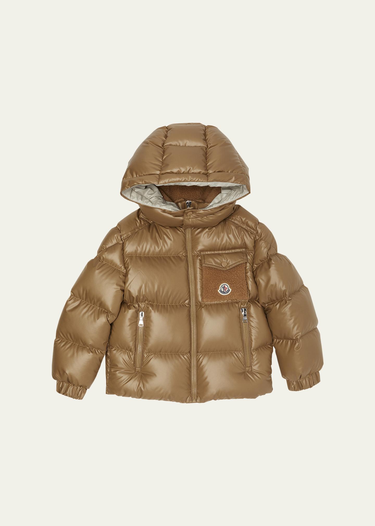 Moncler Boy's Yule Hooded Down Jacket, Size 12-14 - Bergdorf Goodman