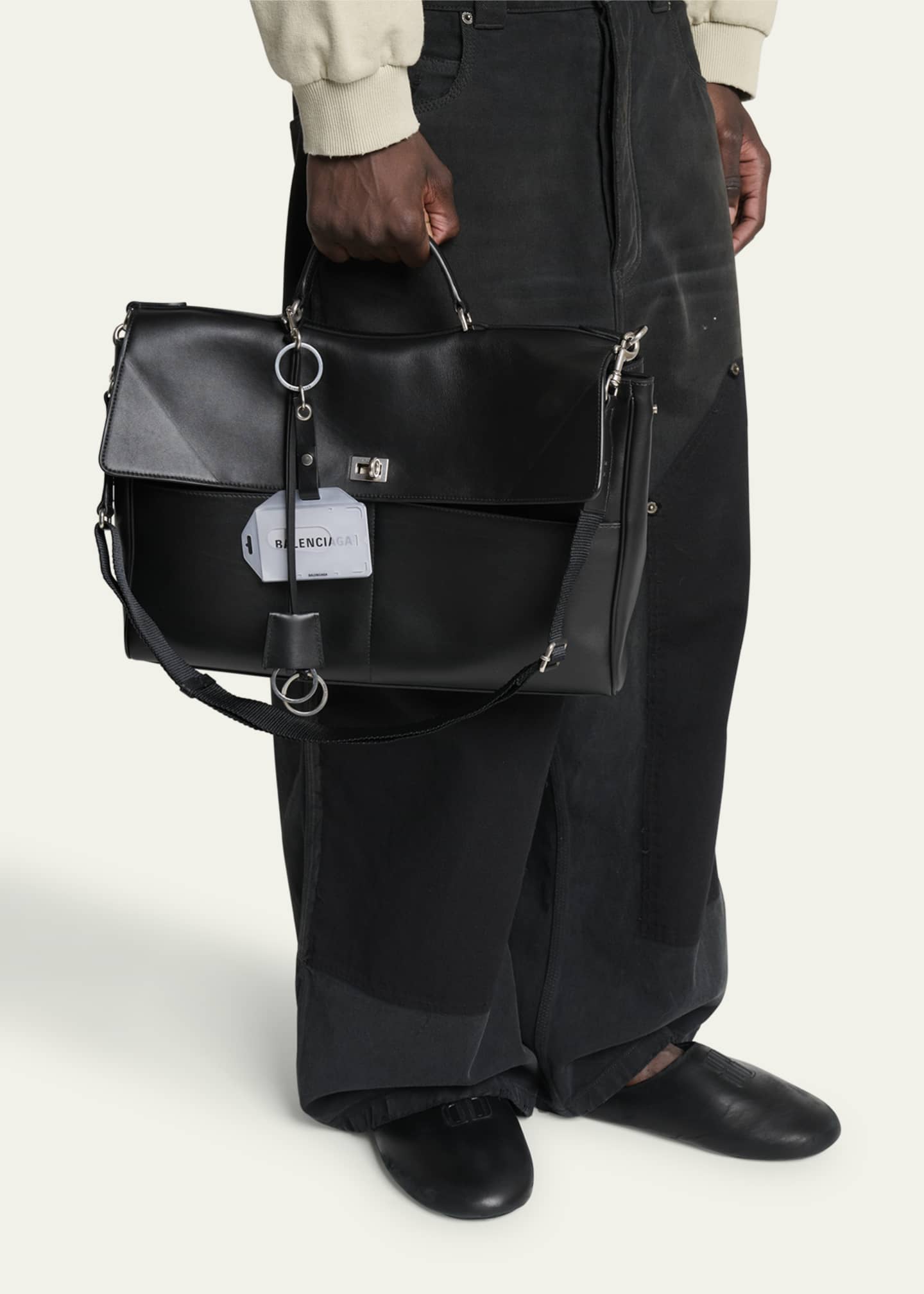 Balenciaga Men's Rodeo Calfskin Portfolio Bag Image 2 of 6