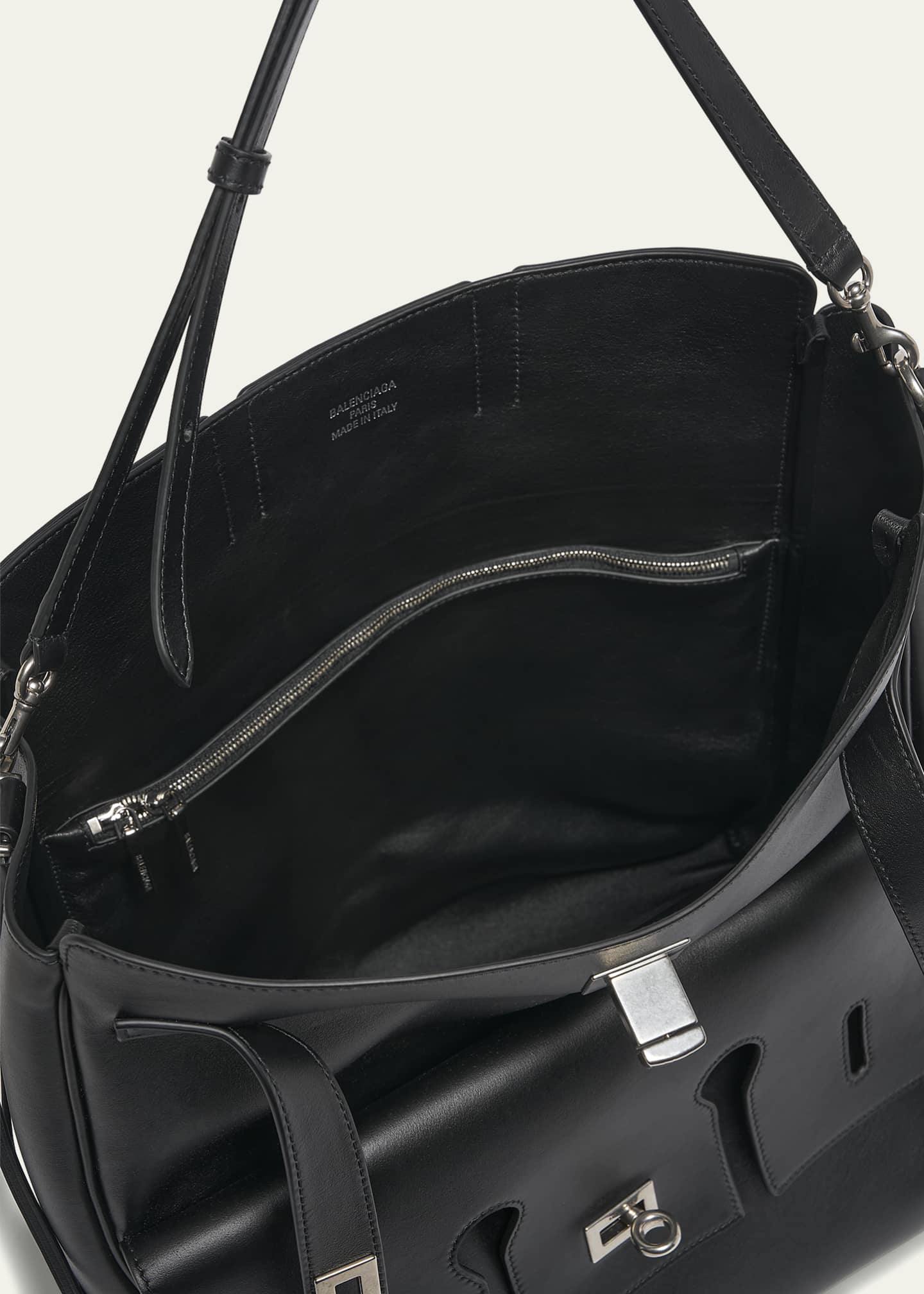 Balenciaga Men's Bel Air Leather Hobo Messenger Bag