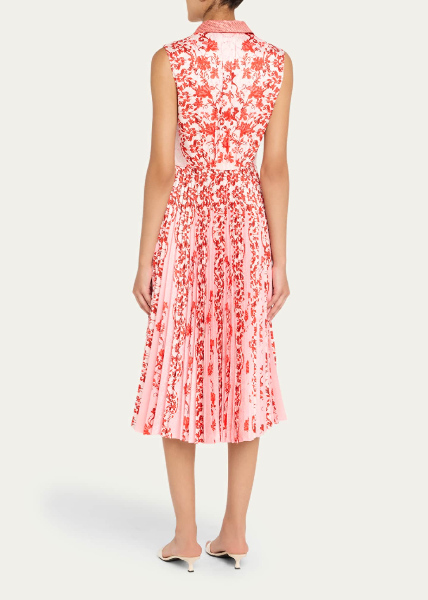 Saloni Darby Printed Button-Front Midi Dress Image 3 of 5
