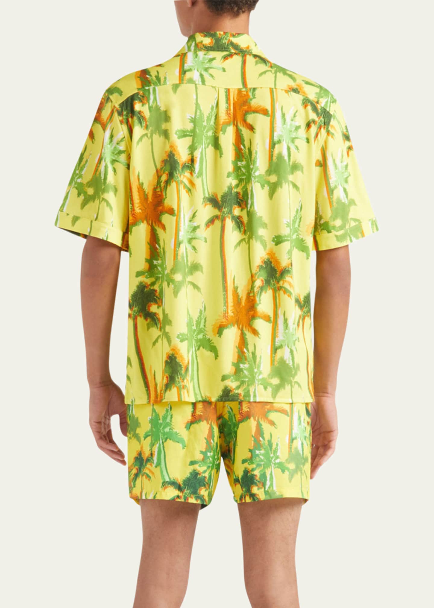 Vilebrequin Men's Cotton Palms Camp Shirt Image 3 of 3