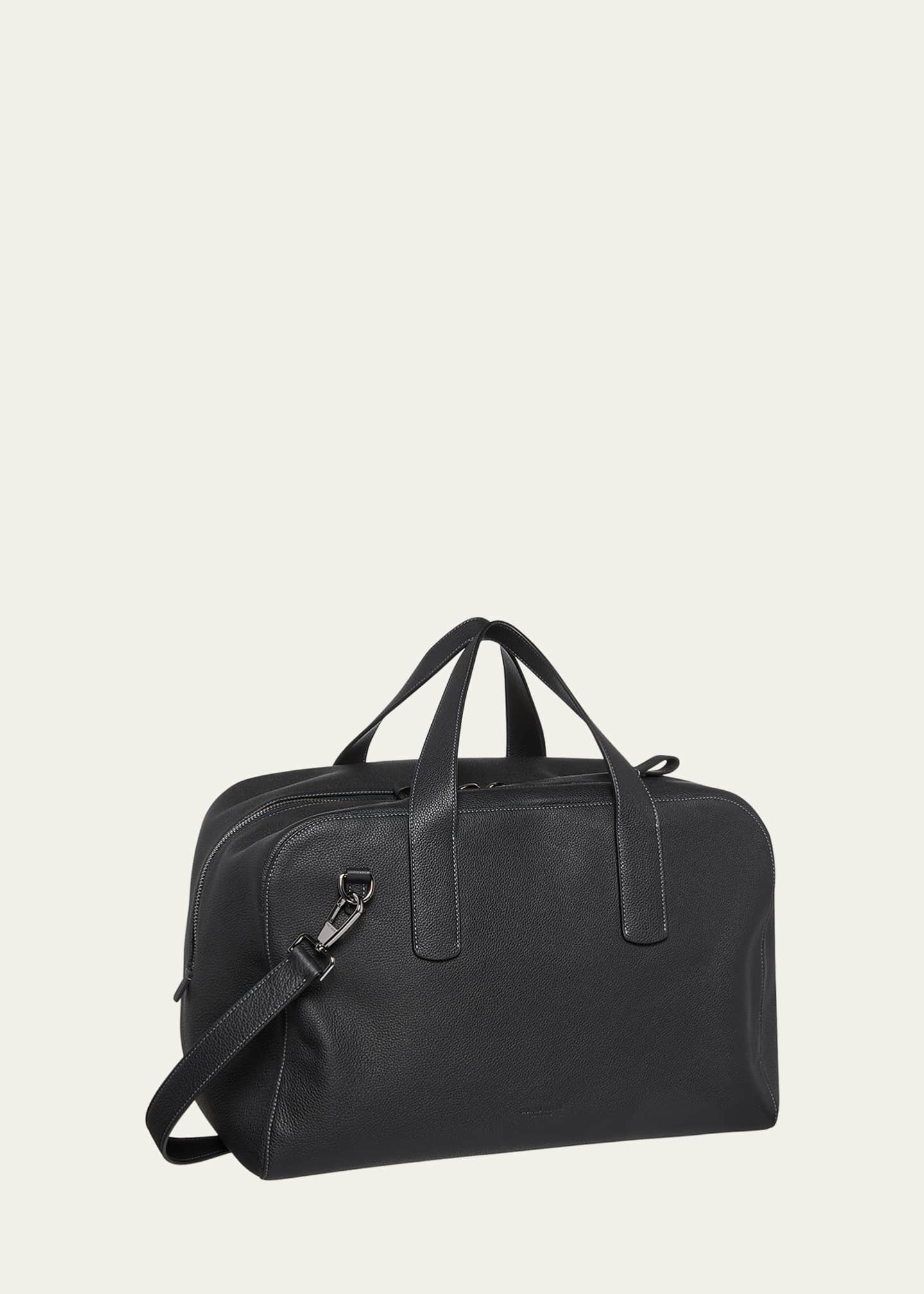 Giorgio Armani Men's Pebbled Leather Duffel Bag - Bergdorf Goodman