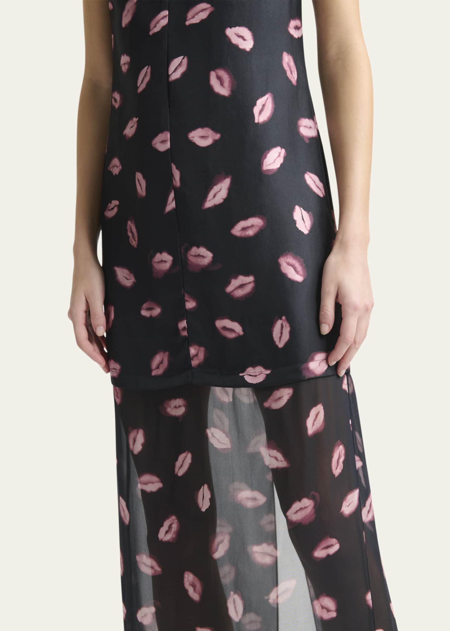 Altuzarra Katrin Lip-Print Silk Maxi Dress Image 5 of 5