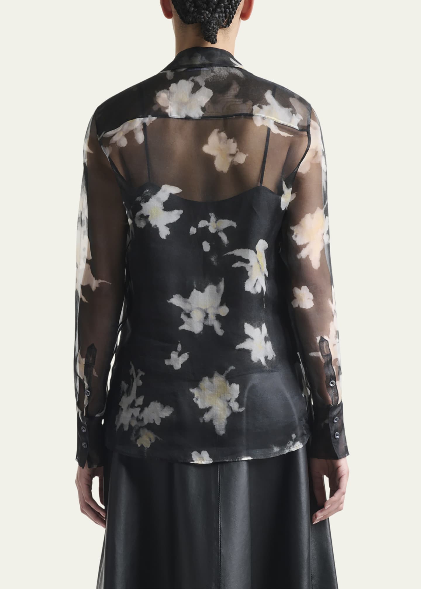 Altuzarra Chika Floral Silk Button-Down Top Image 3 of 5