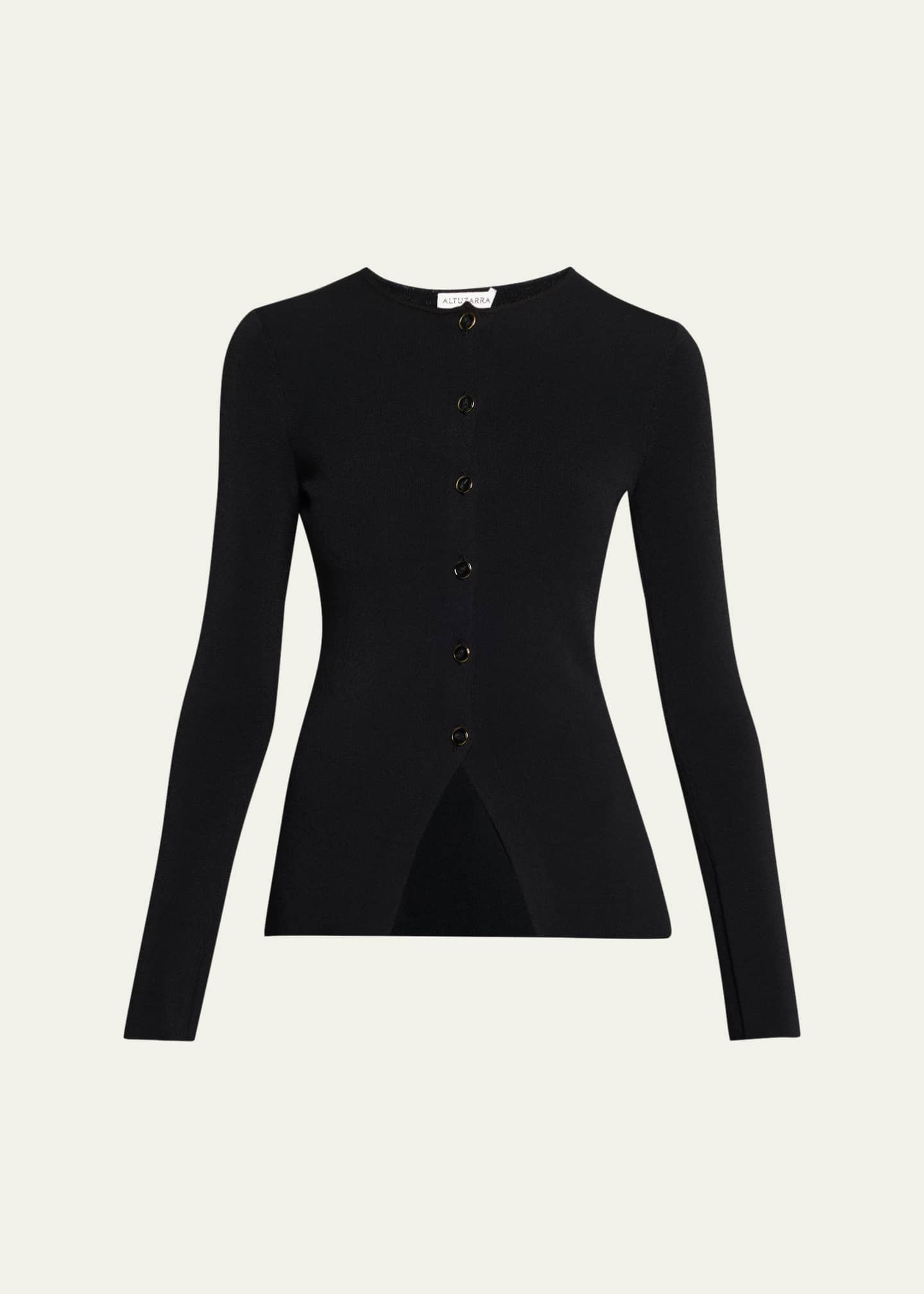 Altuzarra Sparky Short-Sleeve Knit Top Image 1 of 5