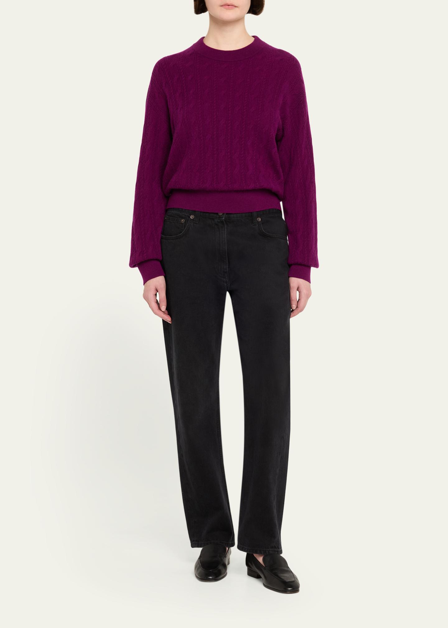 Guest in Residence Cashmere Cable Collegiate Sweater - Bergdorf Goodman