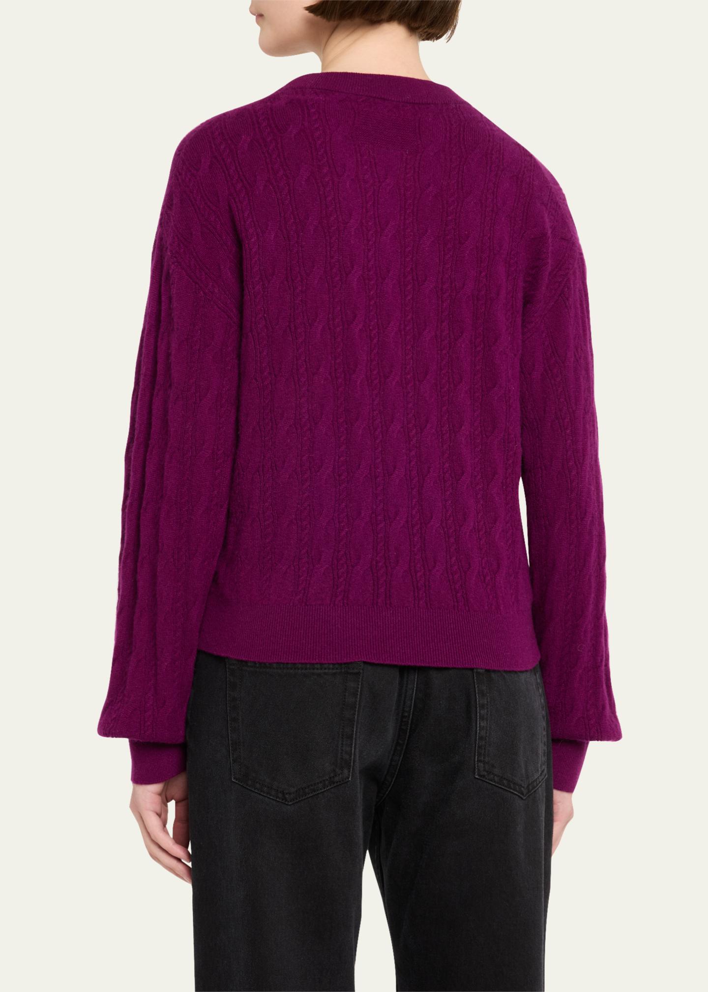 Guest in Residence Cashmere Cable Collegiate Sweater - Bergdorf Goodman