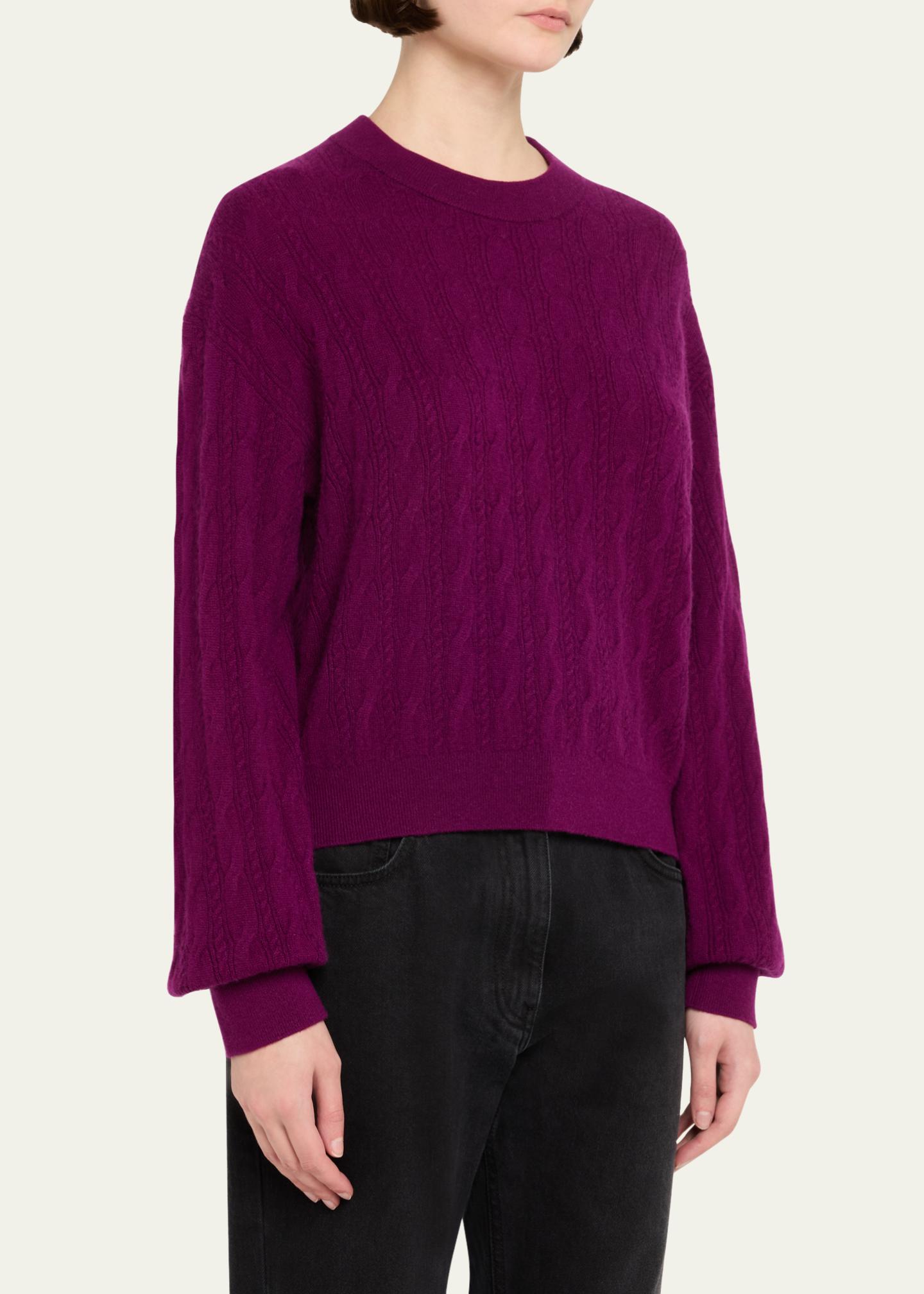 Guest in Residence Cashmere Cable Collegiate Sweater - Bergdorf Goodman