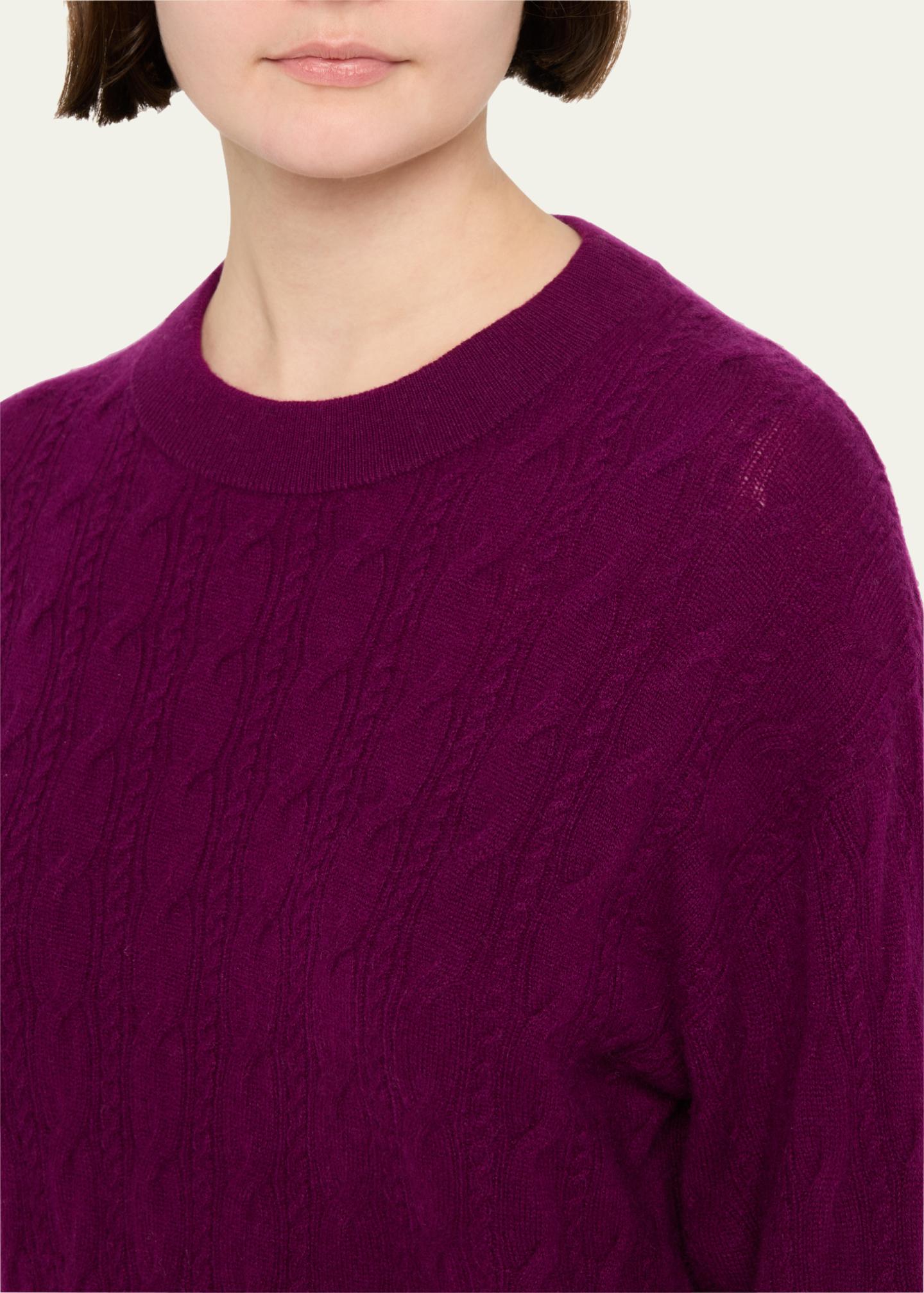 Guest in Residence Cashmere Cable Collegiate Sweater - Bergdorf Goodman