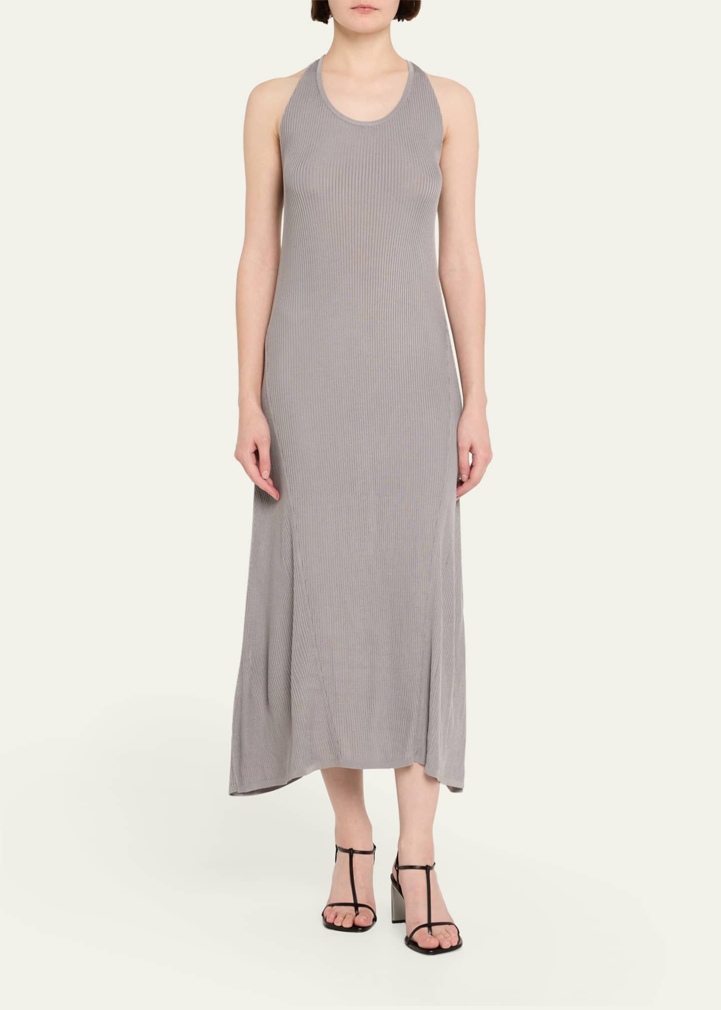 Helmut Lang Twist-Back Ribbed Tank Dress - Bergdorf Goodman