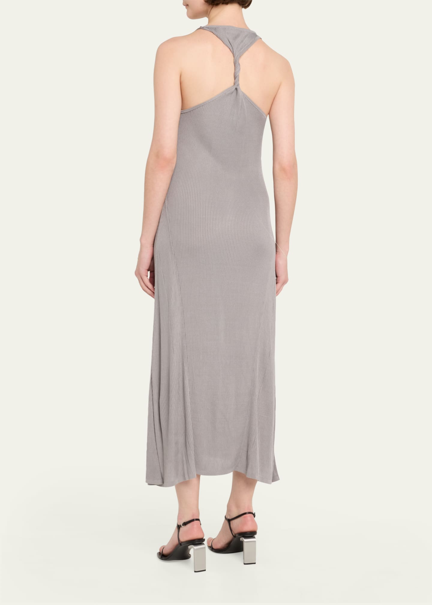 open back ribbed tank dress Helmut Lang Rib Twist Dress
