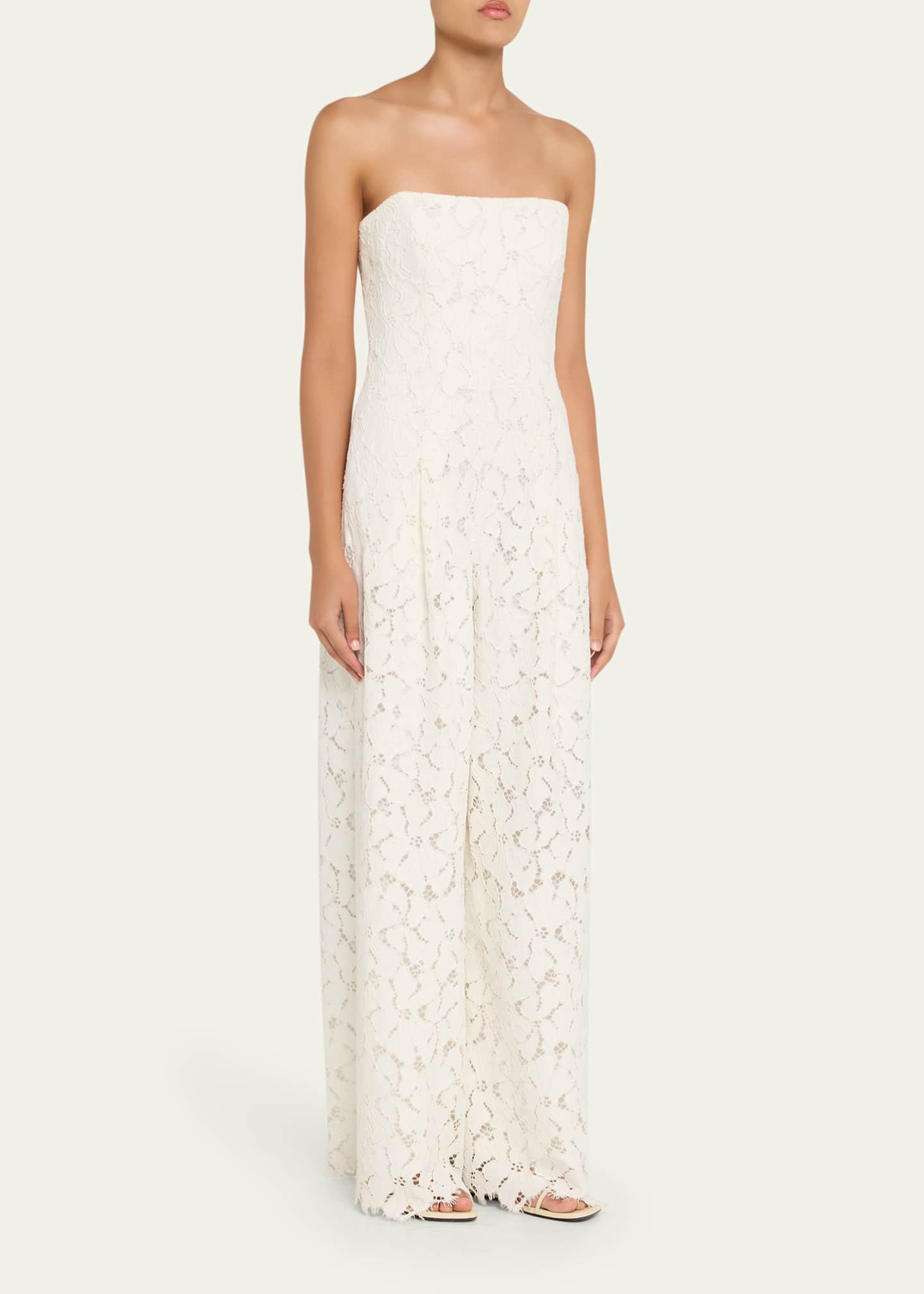 SIMKHAI Rebecca Strapless Lace Jumpsuit Image 2 of 5