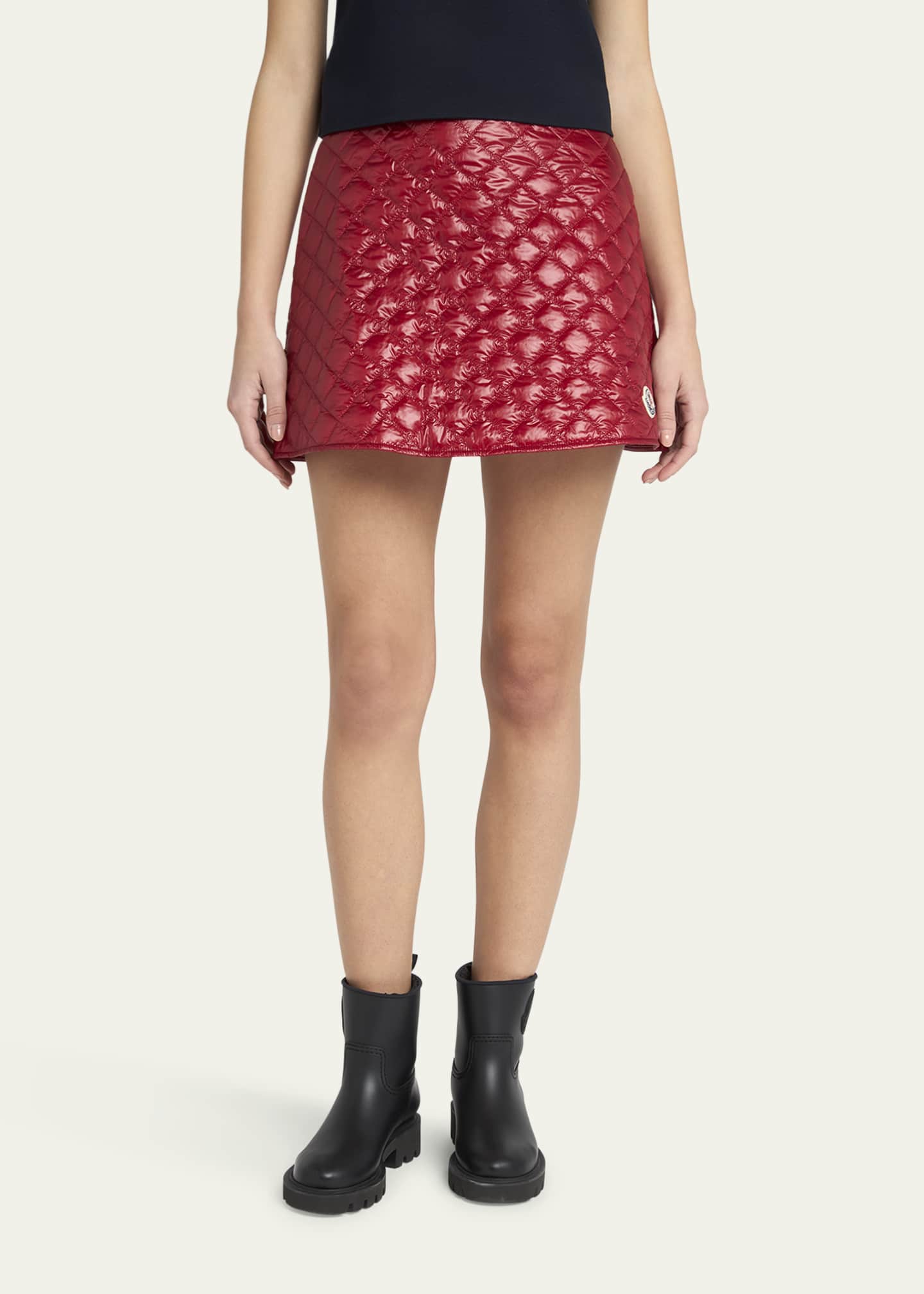 Moncler Quilted A-Line Mini Skirt Image 4 of 5