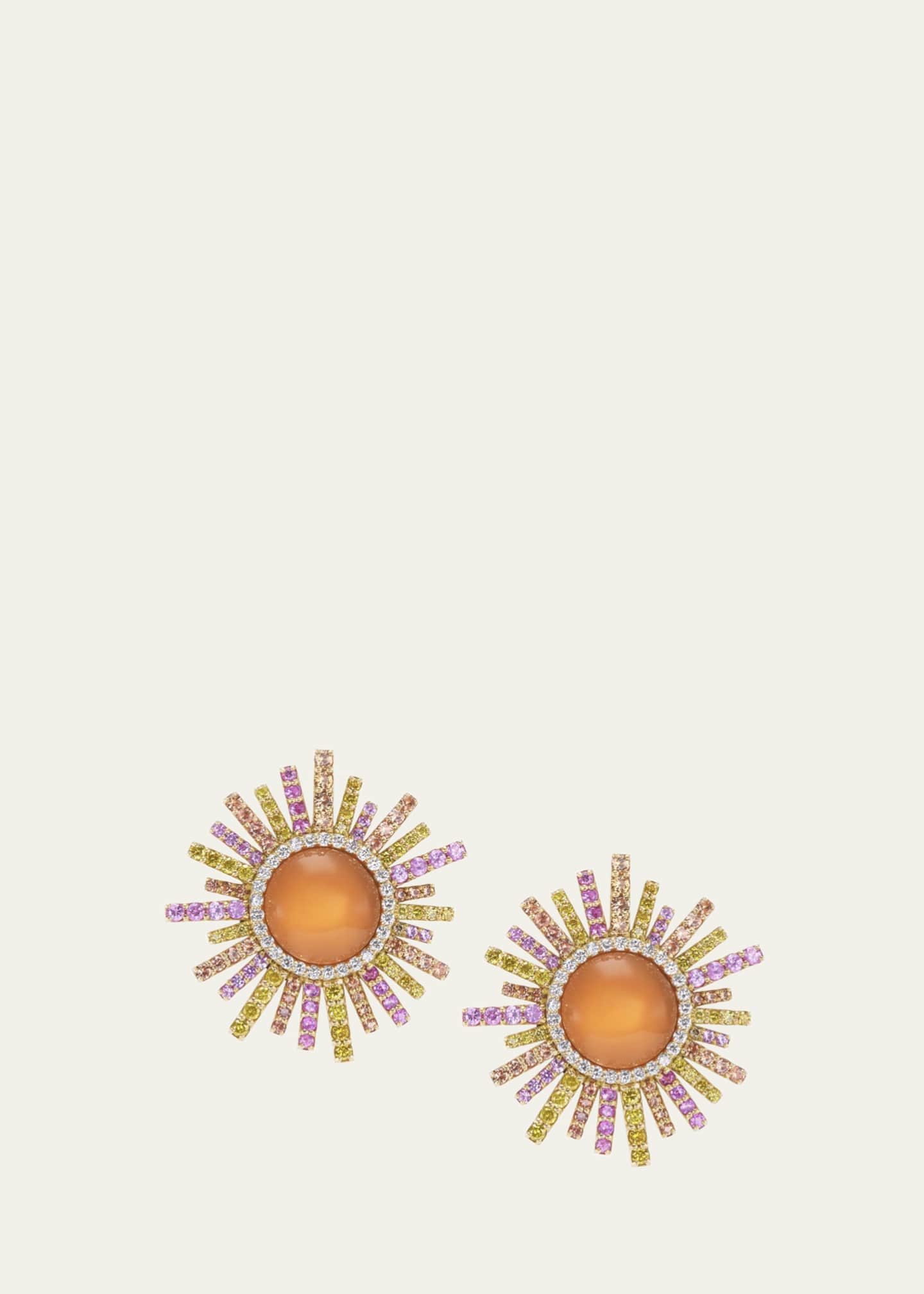 Grace Winfrey 18K Sun Stud Earrings