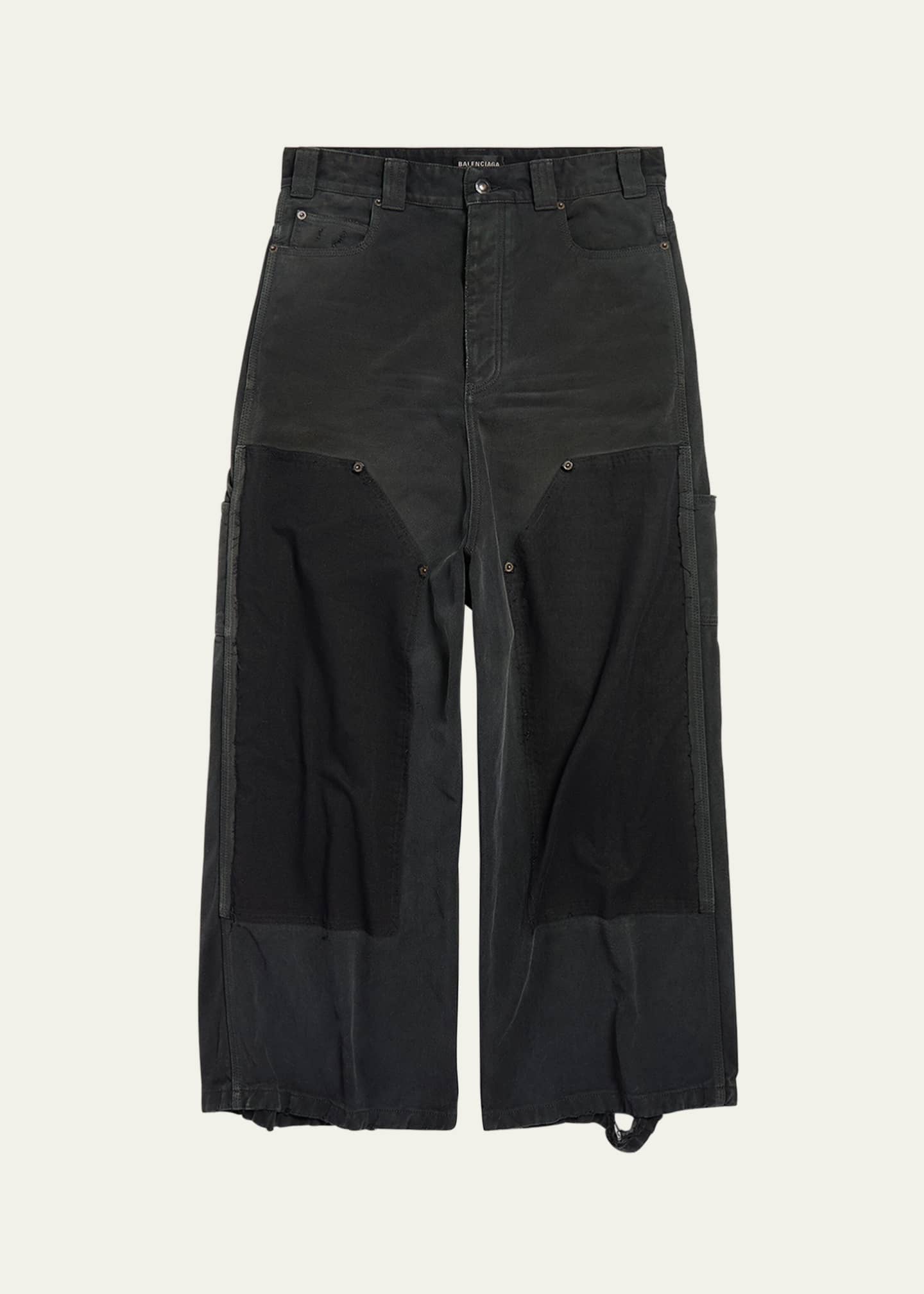 Balenciaga Men's Distressed Wide-Leg Carpenter Pants - Bergdorf
