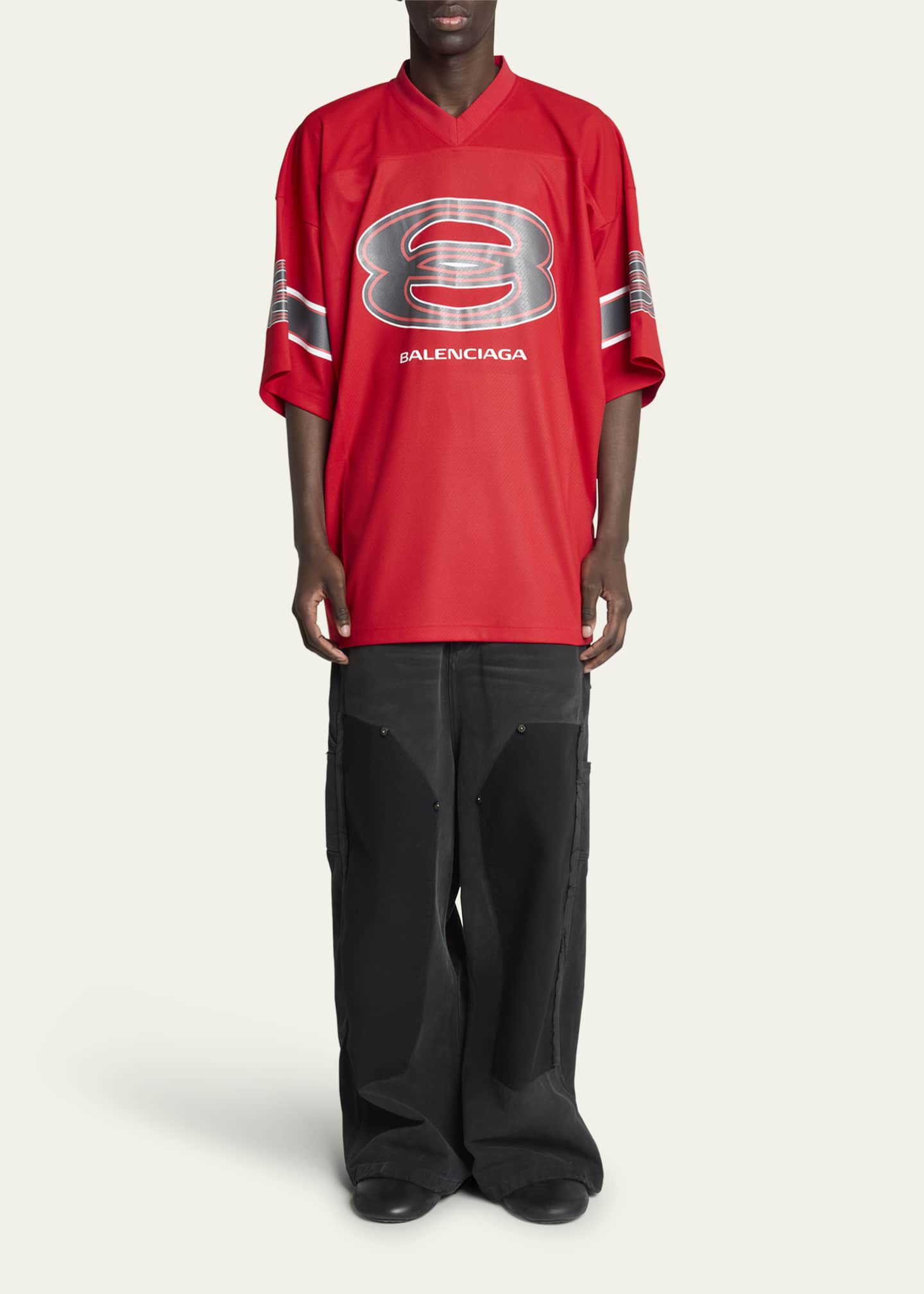 トップス BALENCIAGA UNITY SPORTS ICON PATCHED Balenciaga Unity Sports Icon Cropped T-Shirt Large Fit | Saks