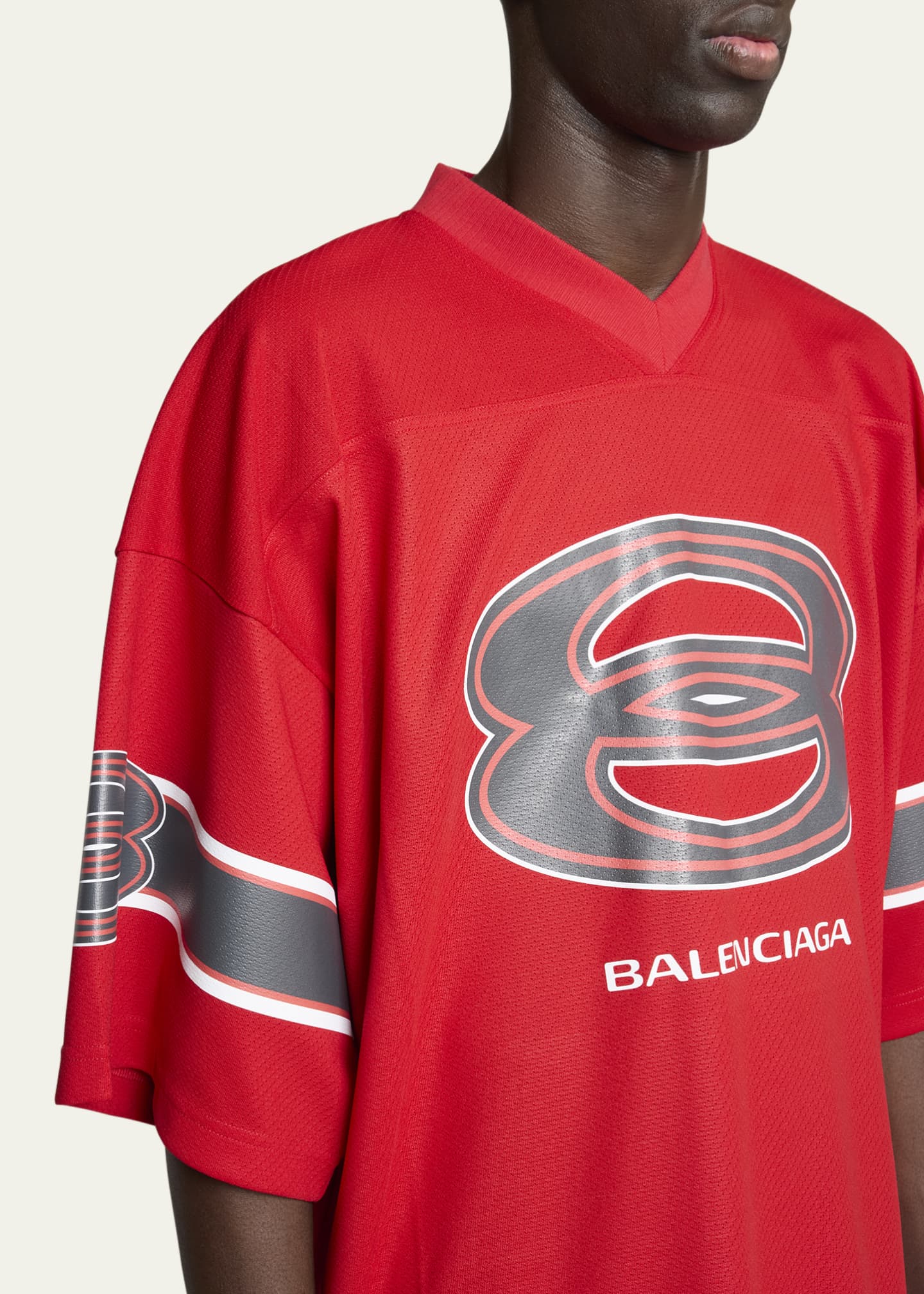 Balenciaga Men's Unity Sports Icon Mesh Jersey T-Shirt