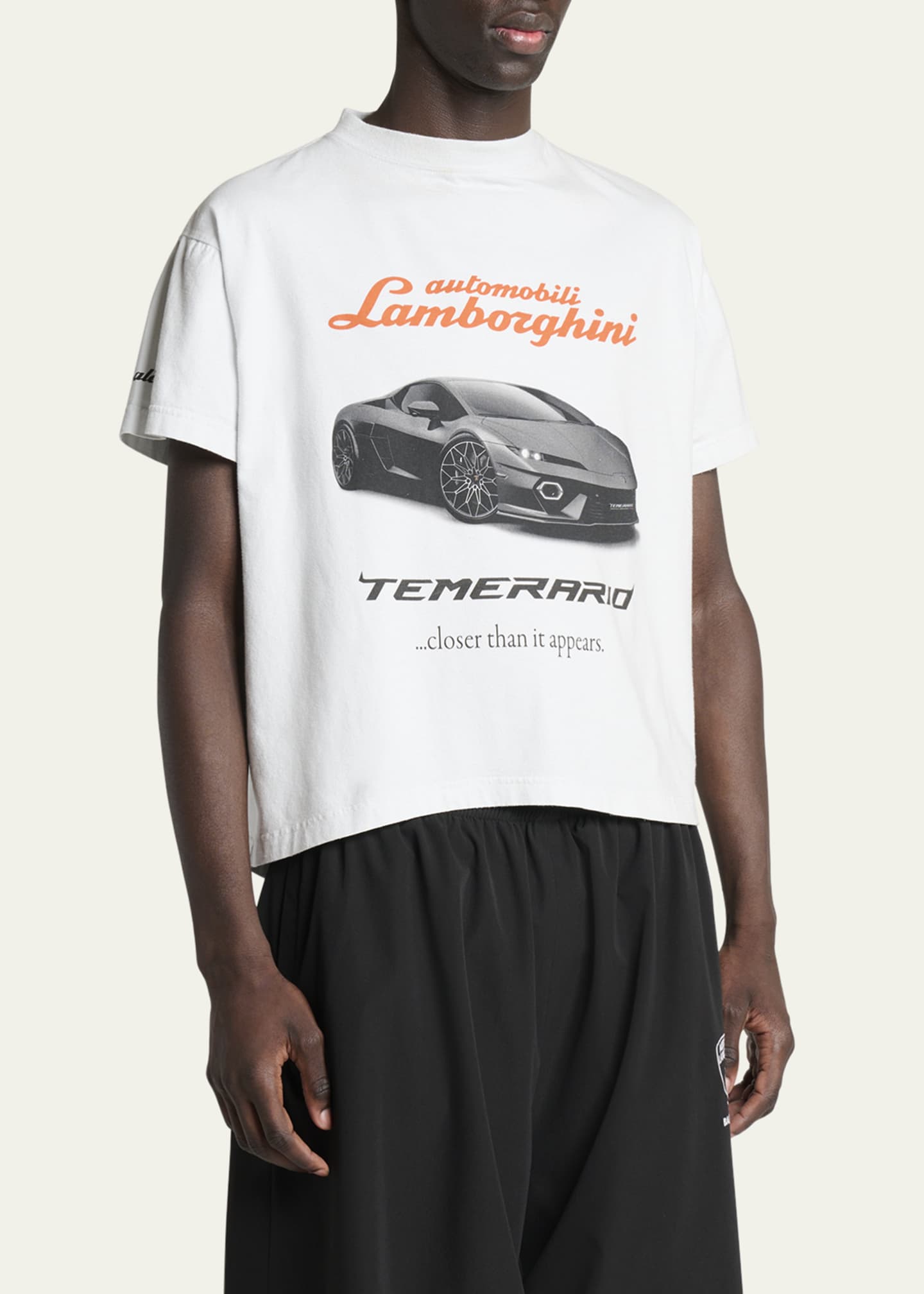 ◆注目コラボ◆【BALENCIAGA】Automobili Lamborghini シャツ Balenciaga Men's Balenciaga x Automobili Lamborghini Retro T