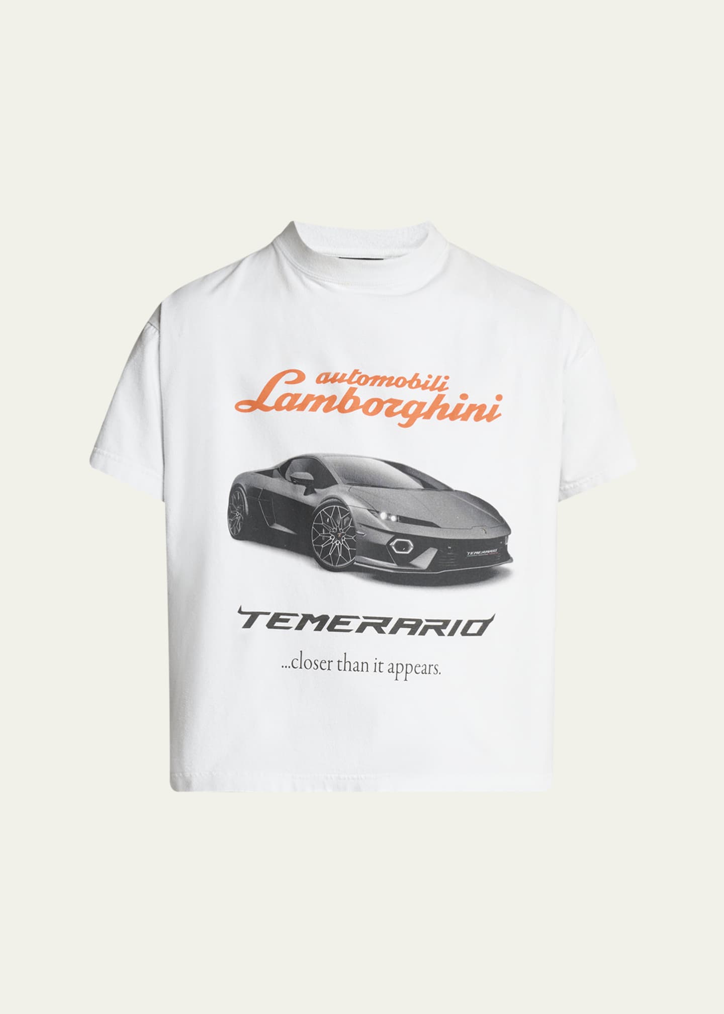 関税込み【BALENCIAGA】AUTOMOBILI LAMBORGHINI  Tシャツ ホワイト の ウィメンズ Balenciaga | Automobili Lamborghini
