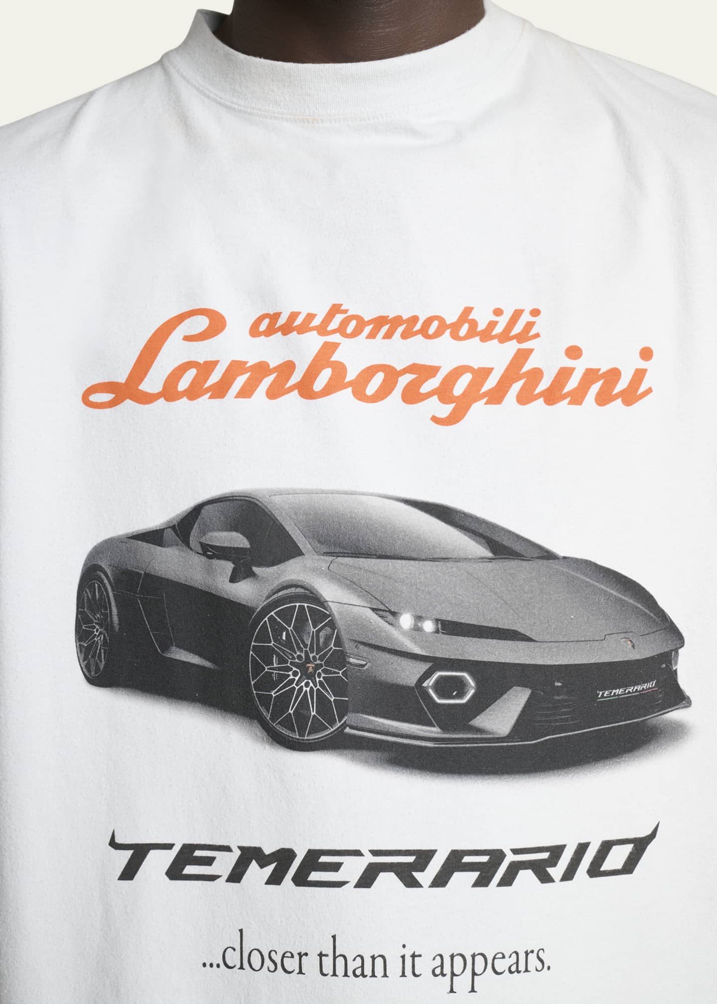 関税込み【BALENCIAGA】AUTOMOBILI LAMBORGHINI  Tシャツ ホワイト の ウィメンズ Balenciaga | Automobili Lamborghini