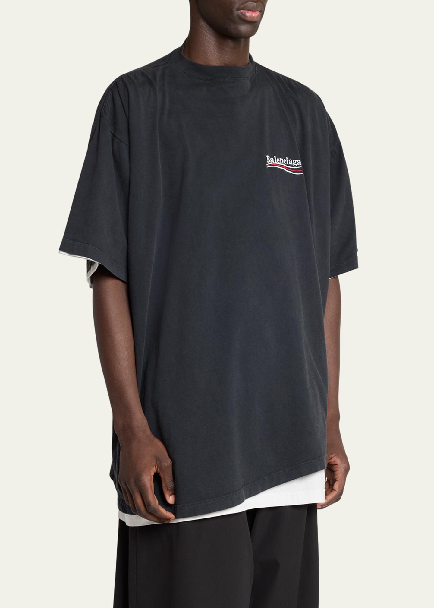 Balenciaga Men's Double-Layer T-Shirt - Bergdorf Goodman