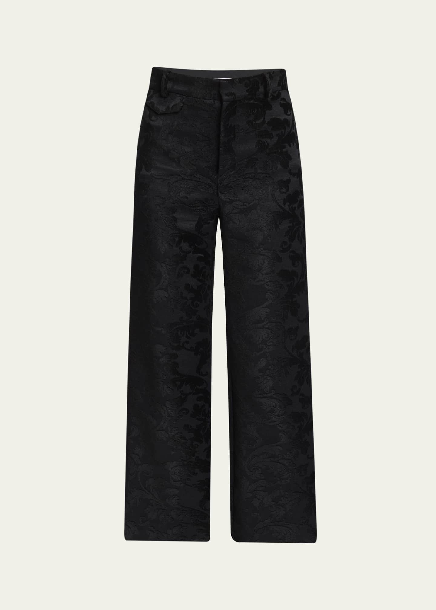 Chloe Baroque Jacquard Flare Ankle Pants Image 1 of 5