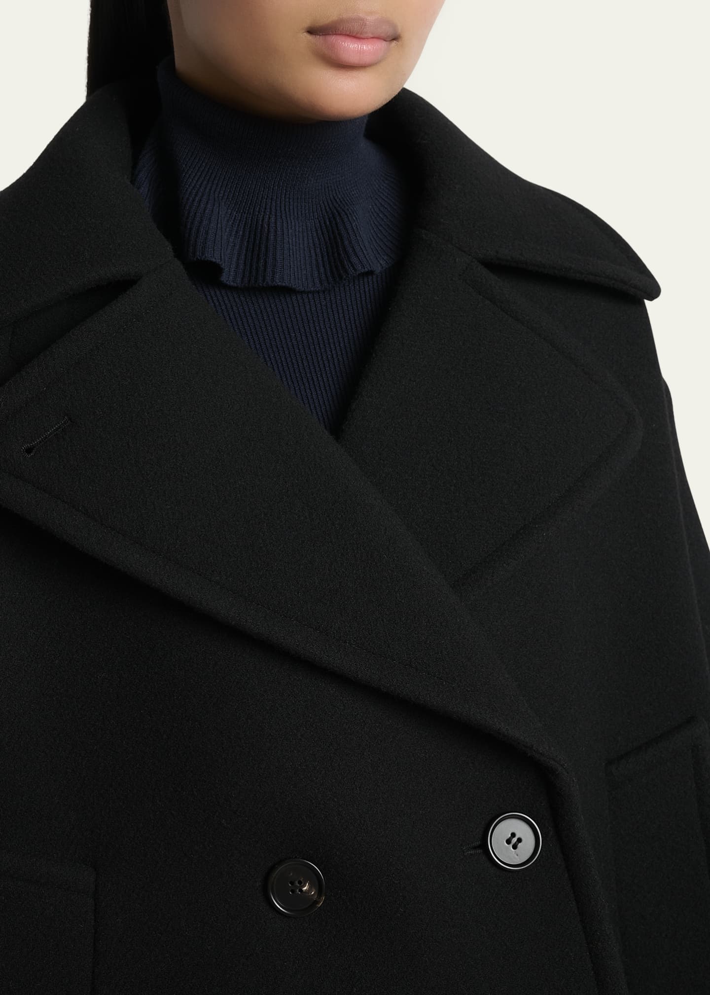 Chloe Double-Breasted Wool Peacoat Image 5 of 5