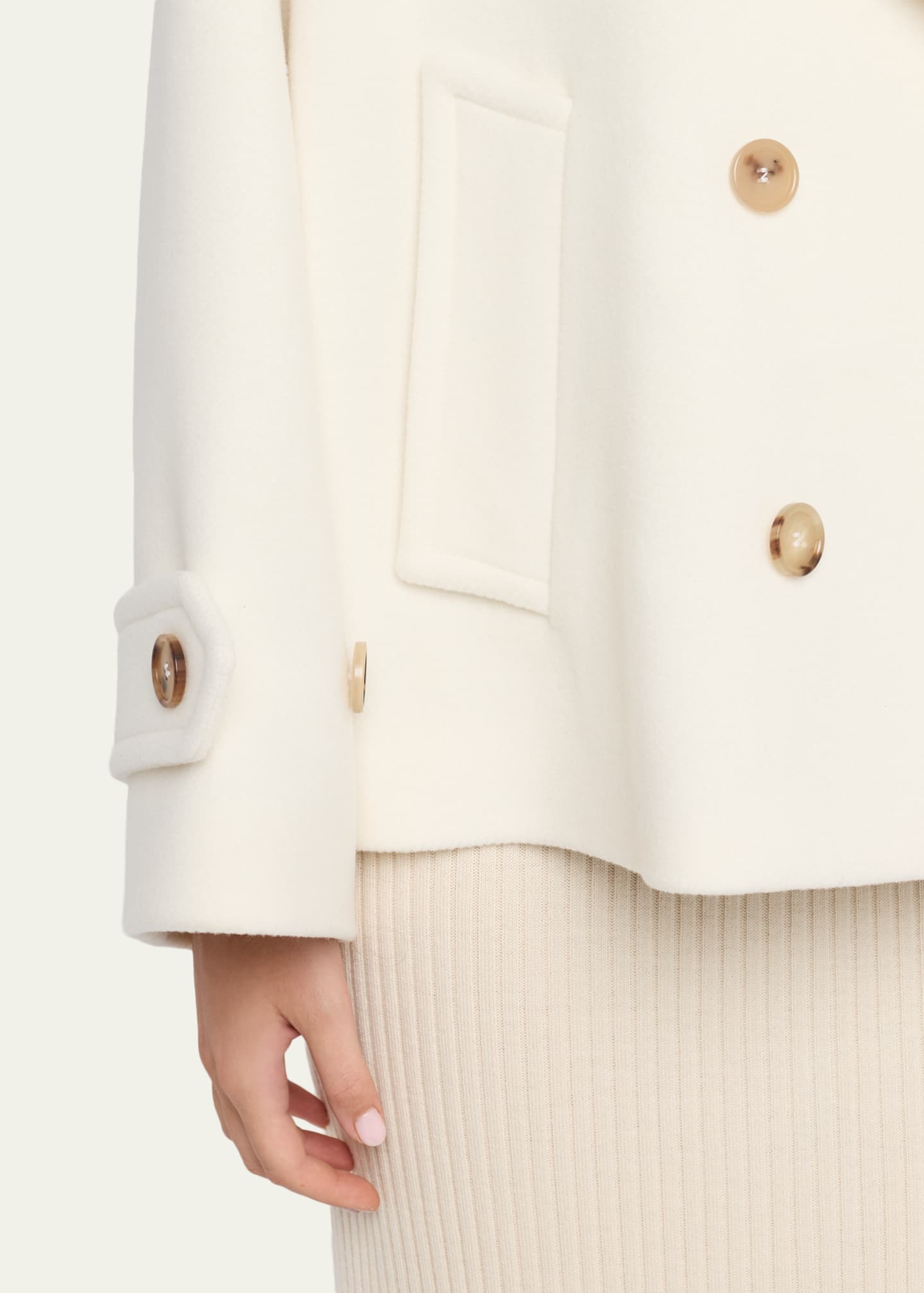 Chloe Double-Breasted Wool Peacoat - Bergdorf Goodman
