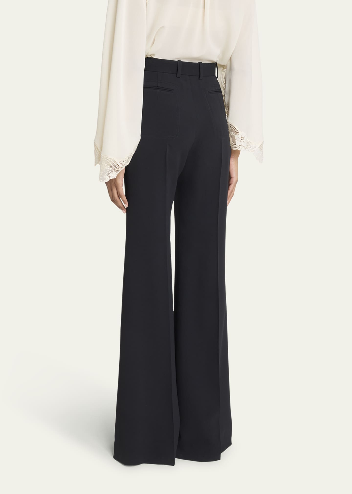 Chloe Soft Crepe Wide-Leg Pants Image 3 of 5