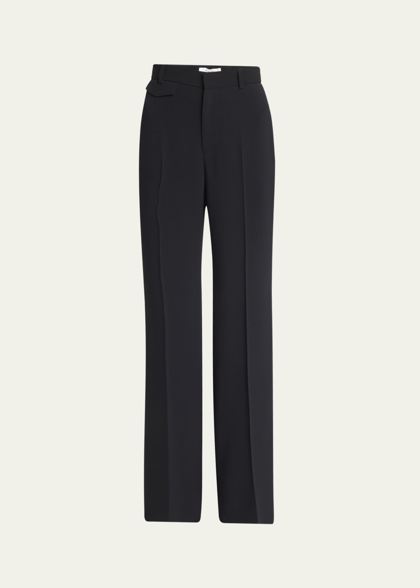 Chloe Soft Crepe Wide-Leg Pants Image 1 of 5
